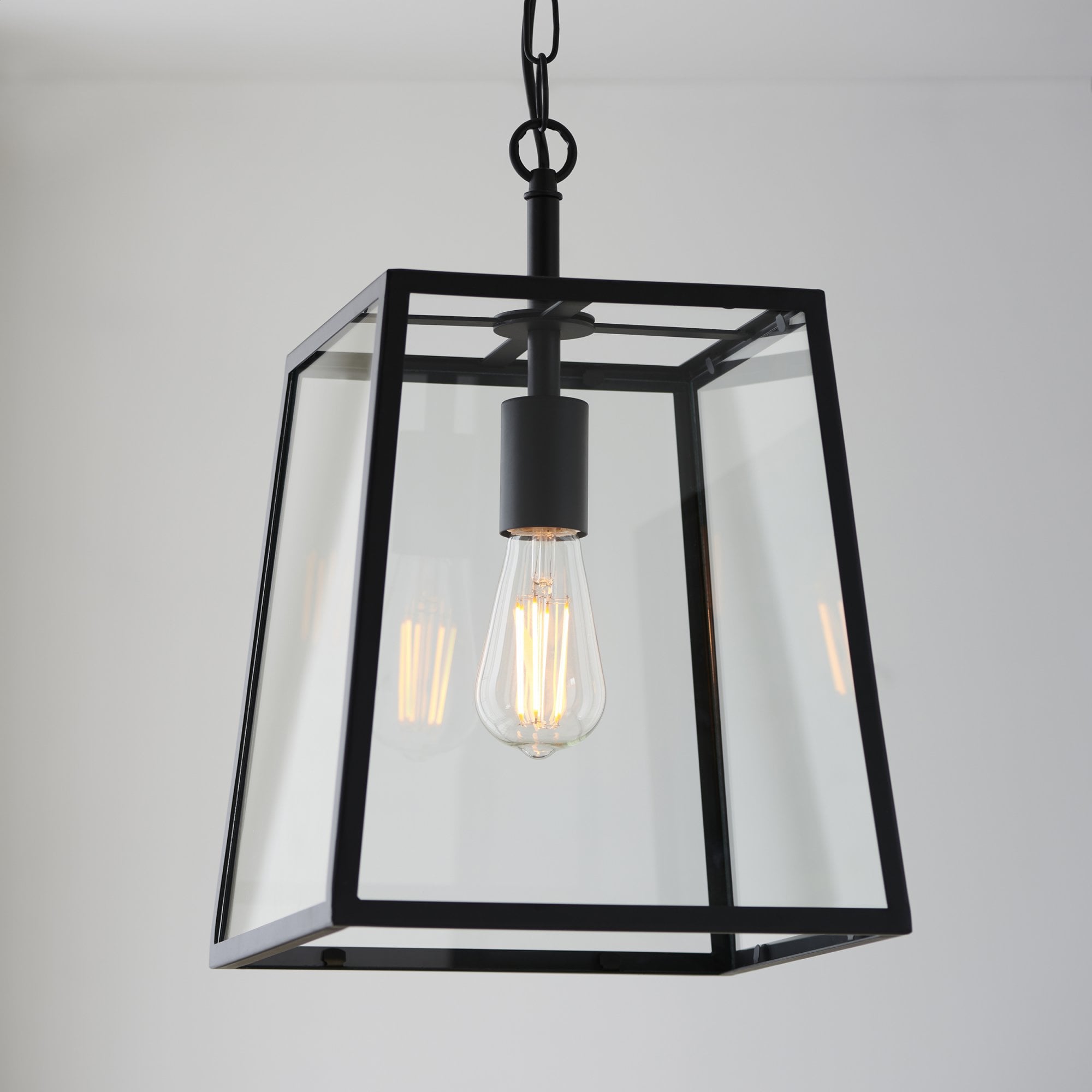 Endon Hurst Single Light Pendant - Matt Black