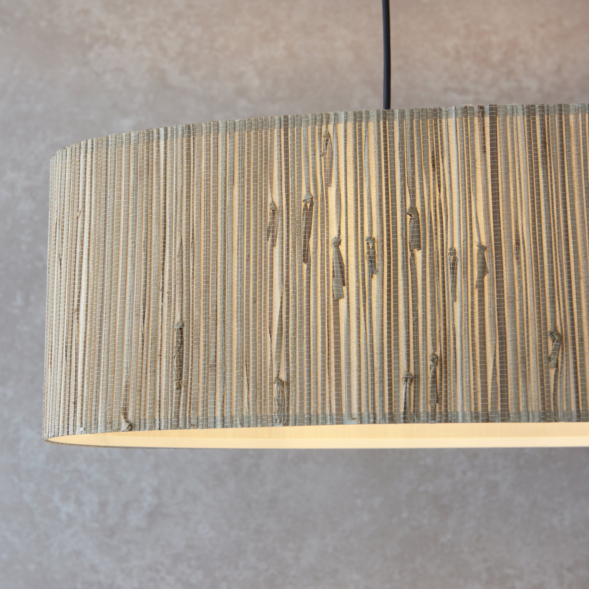 Endon Longshore 2 Light Linear Pendant - Woven Seagrass