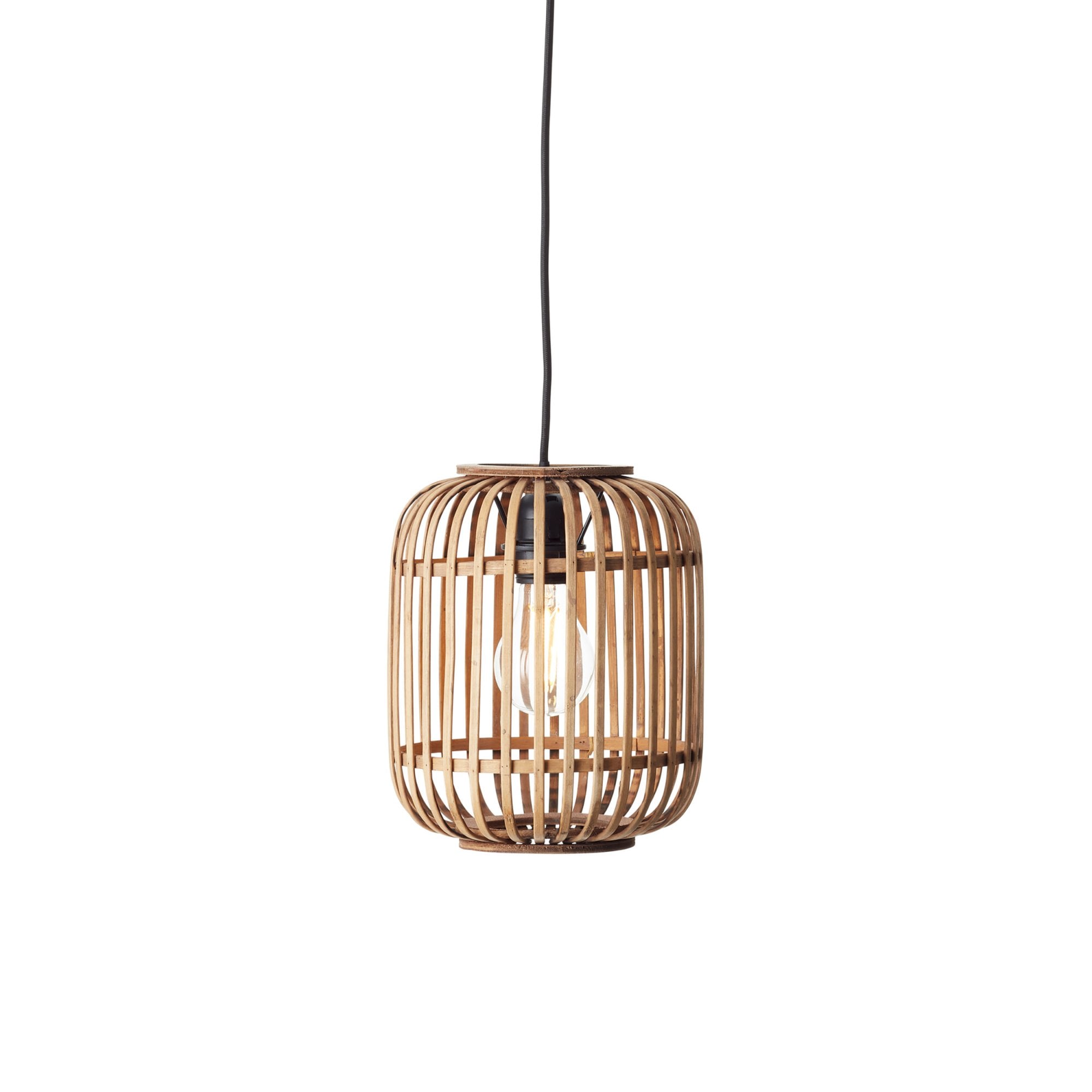 Endon Mathias Bamboo Single Light Pendant - Natural Bamboo