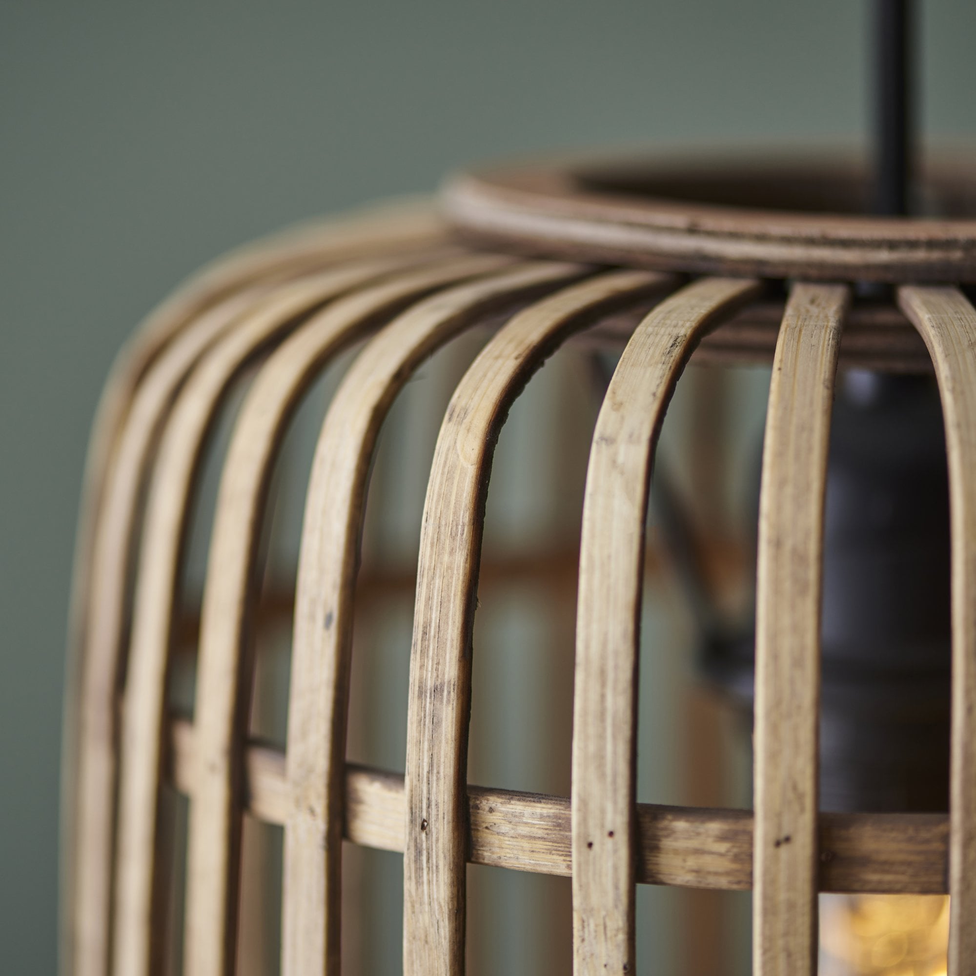 Endon Mathias Bamboo Single Light Pendant - Natural Bamboo