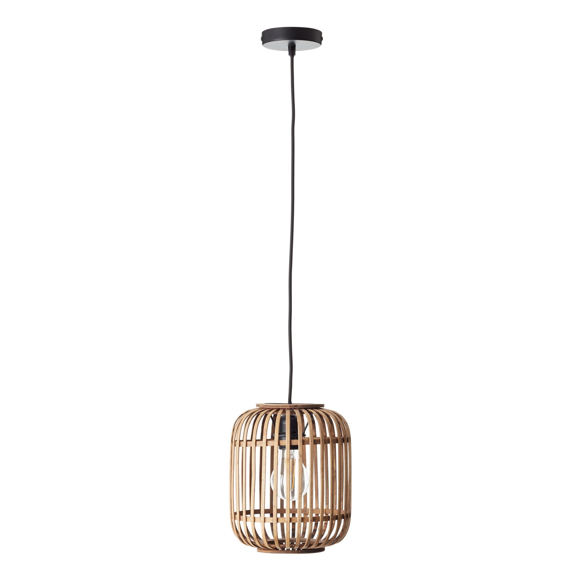 Endon Mathias Bamboo Single Light Pendant - Natural Bamboo