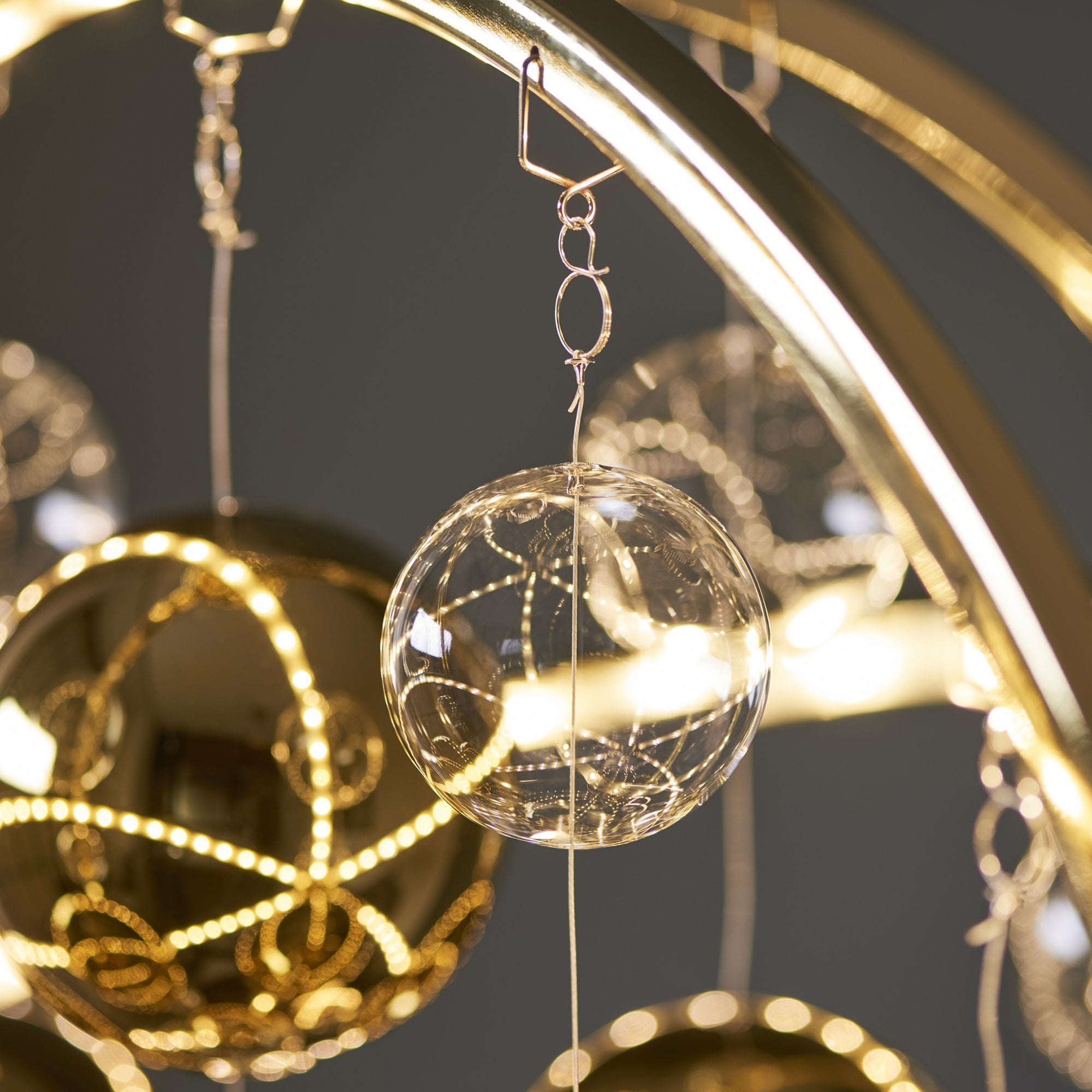 Endon Muni 480mm LED Pendant - Gold Effect Plate