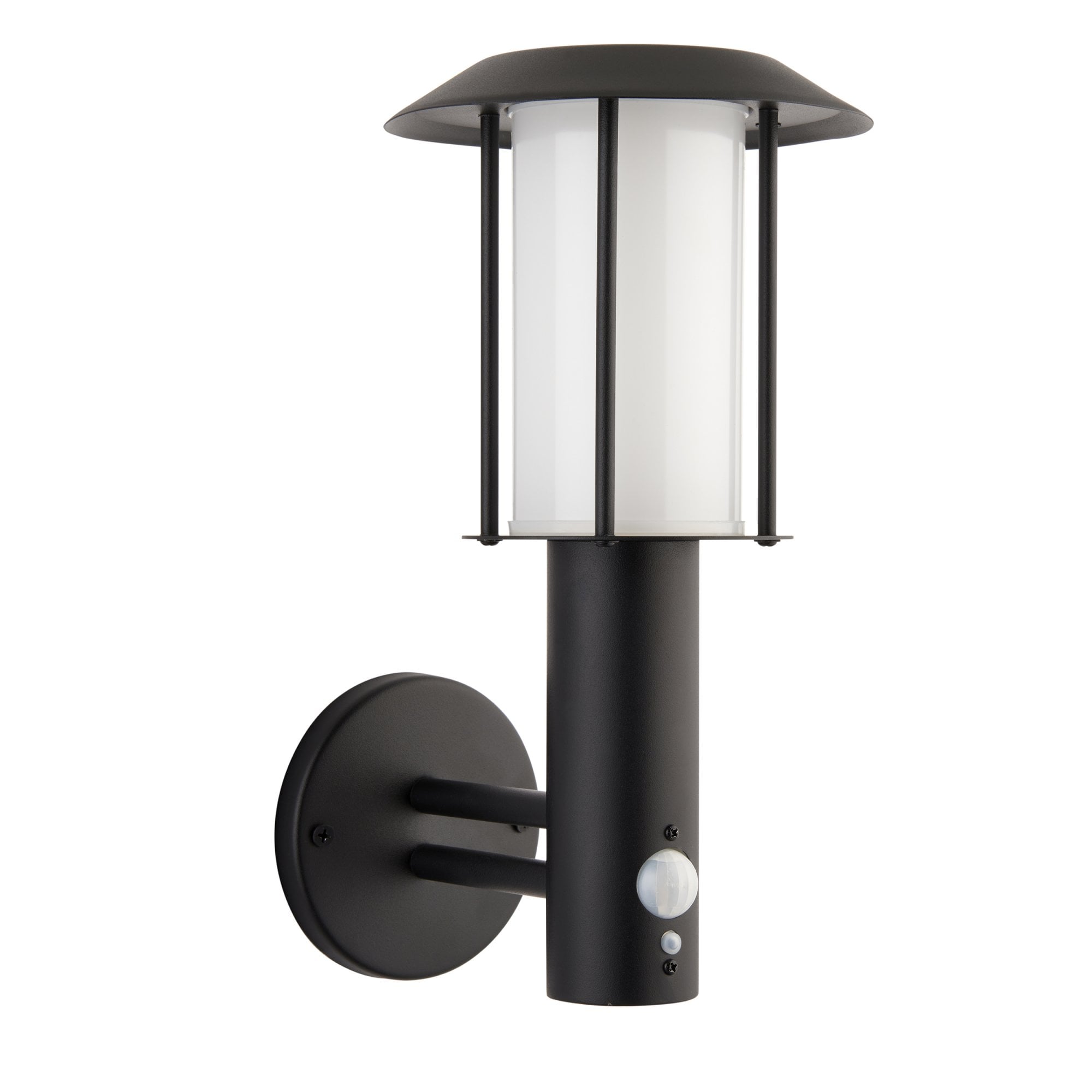 Endon Tarrow IP44 Wall Light, Photocell & PIR - Matt Black