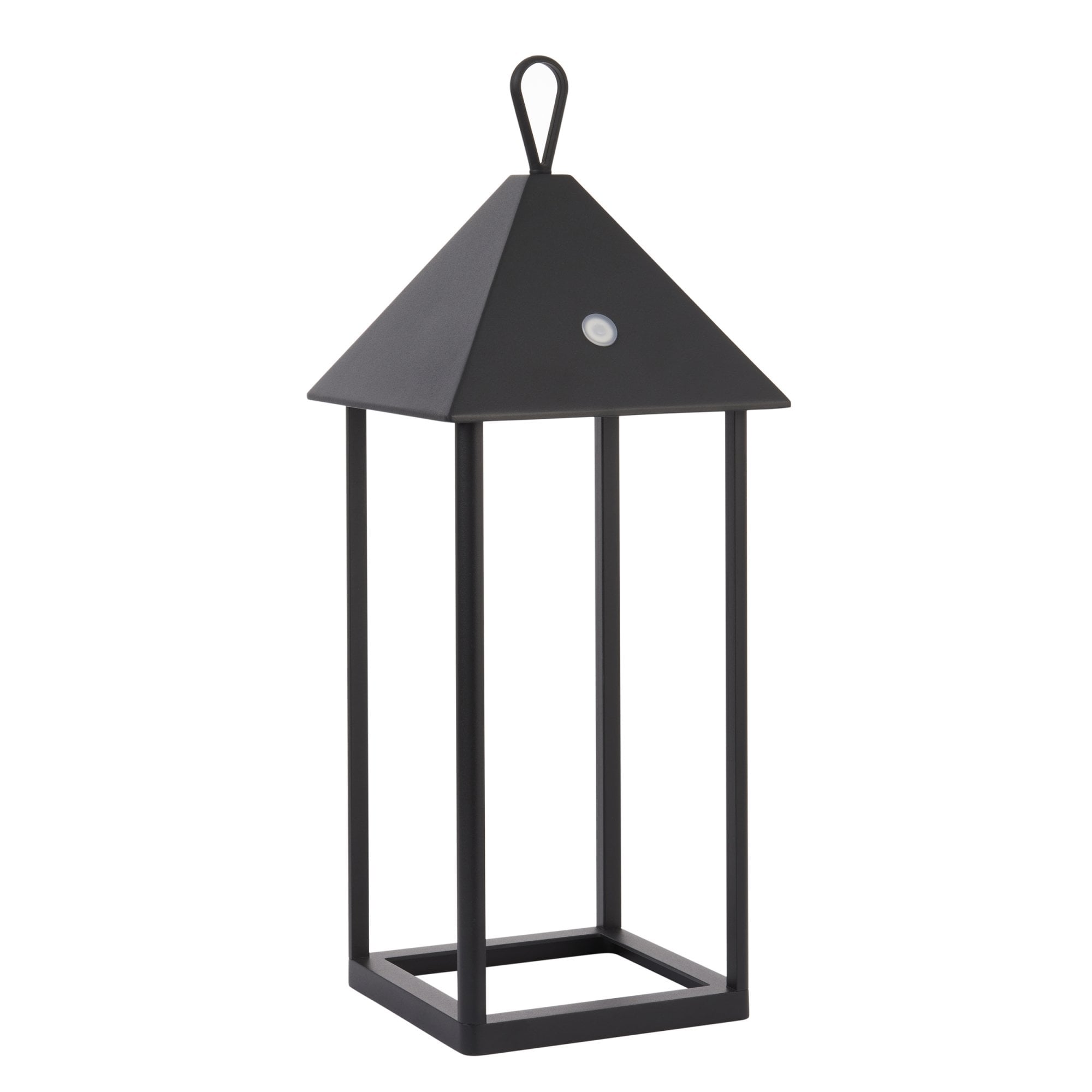 Endon Hoot Large USB IP44 Table Lantern -  Matt Black