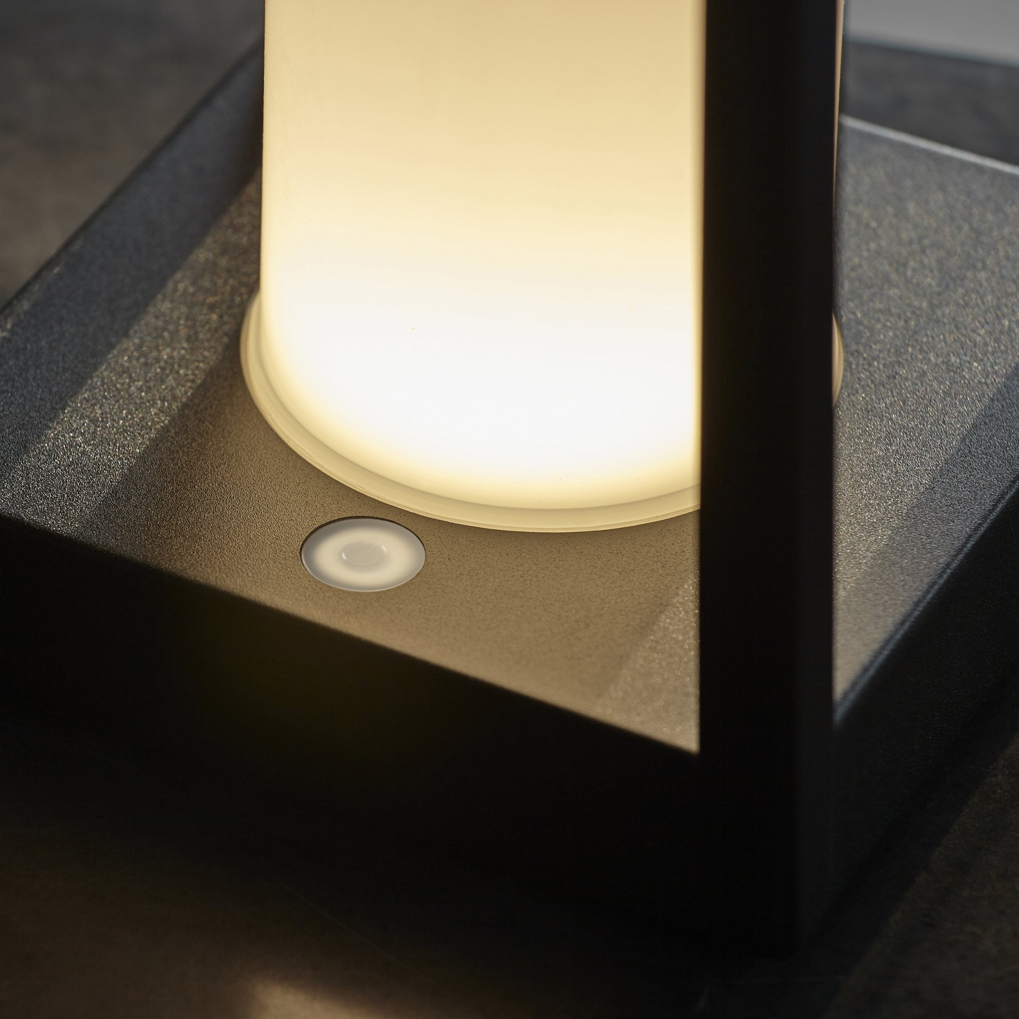 Endon Tallow USB IP44 Table Lantern - Matt Black