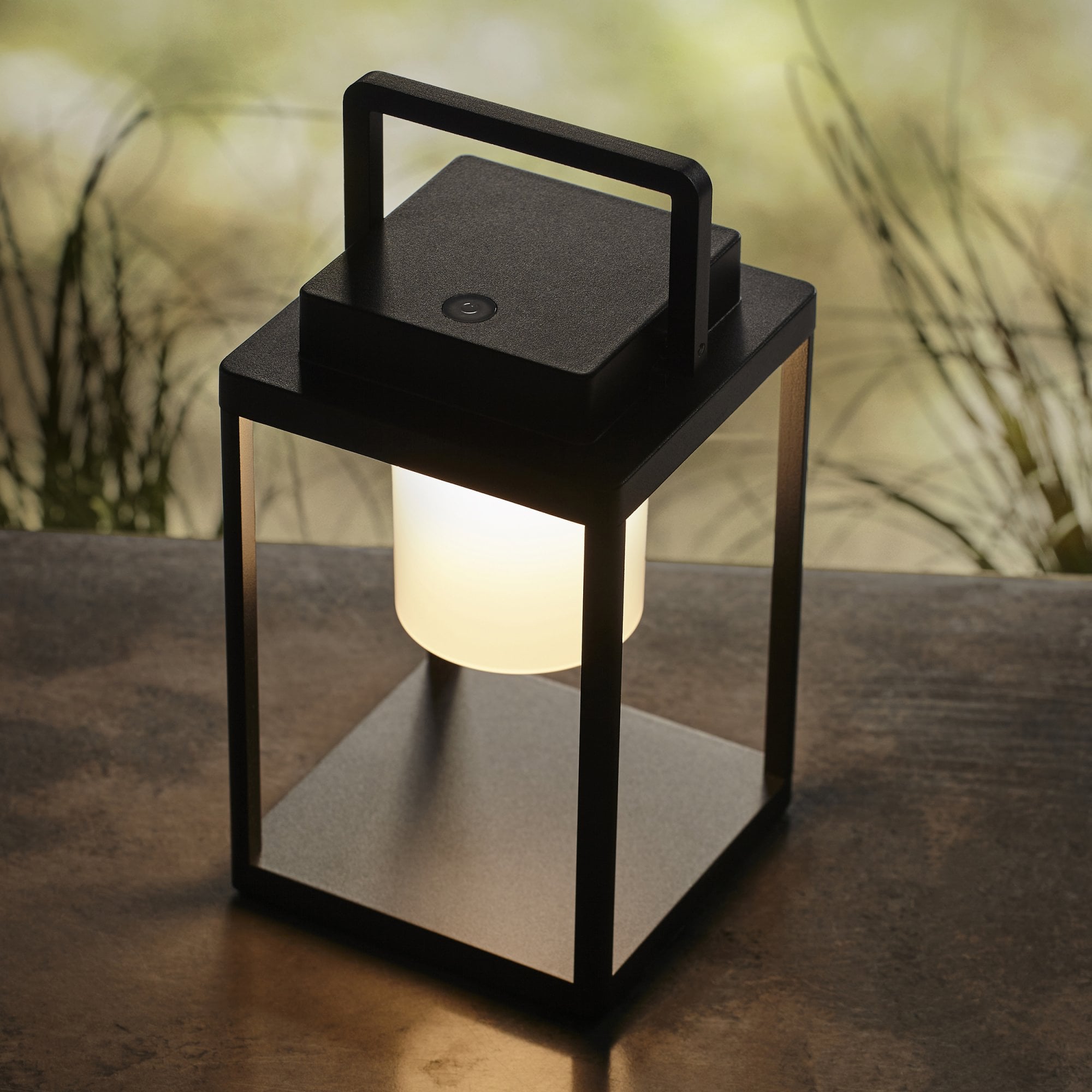 Endon Voyage USB IP44 Table Lantern - Matt Black