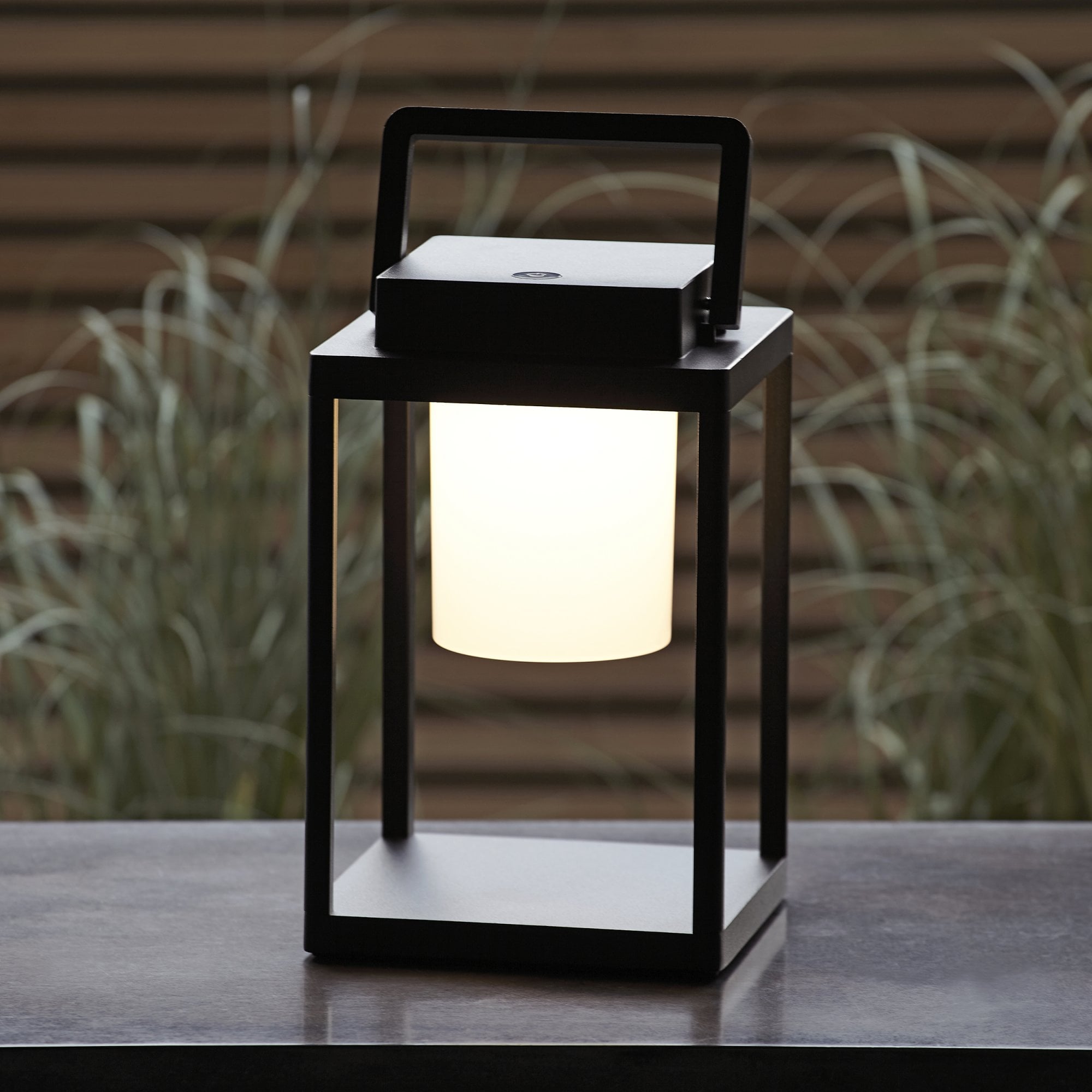 Endon Voyage USB IP44 Table Lantern - Matt Black