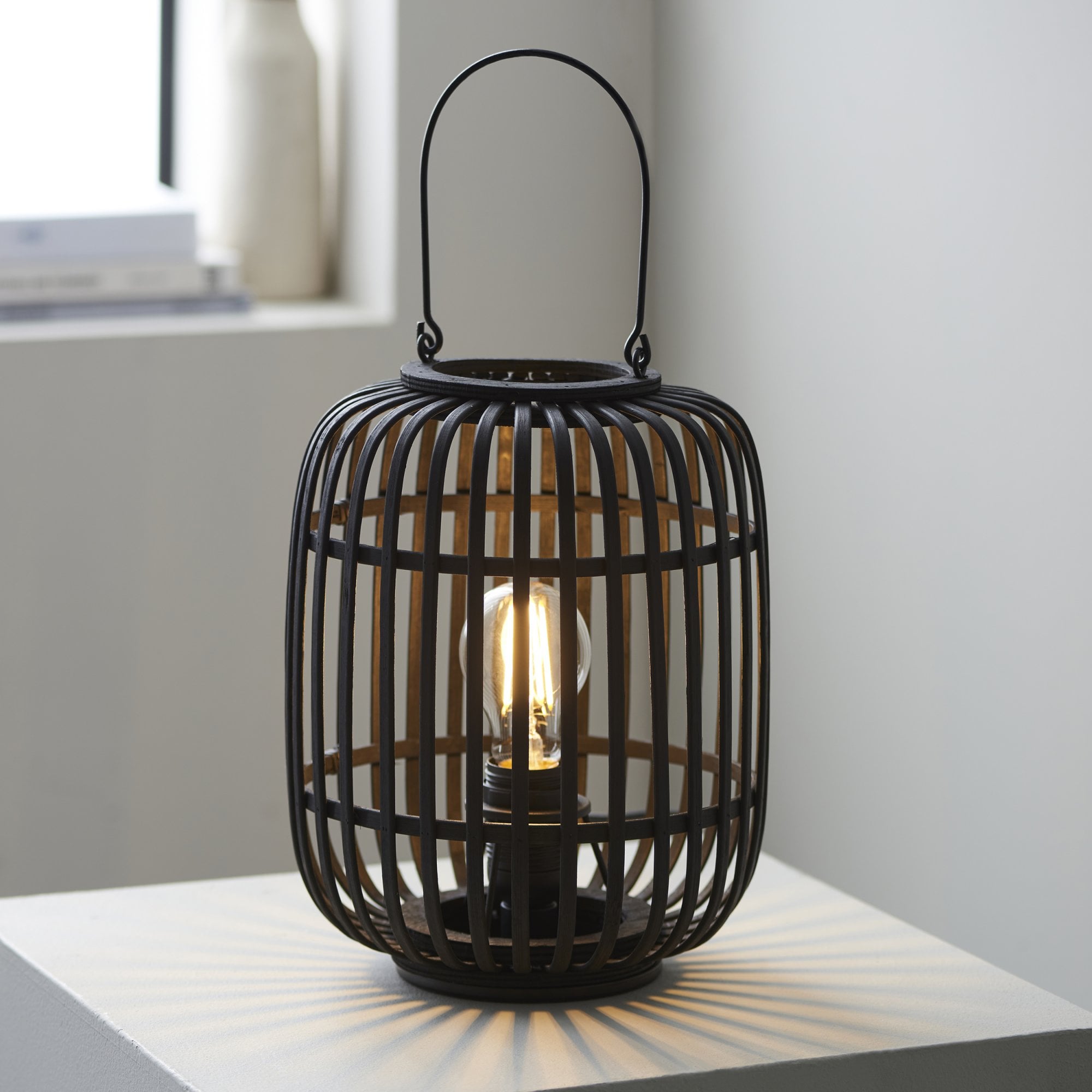 Endon Mathias Table Lamp - Dark Stained Bamboo