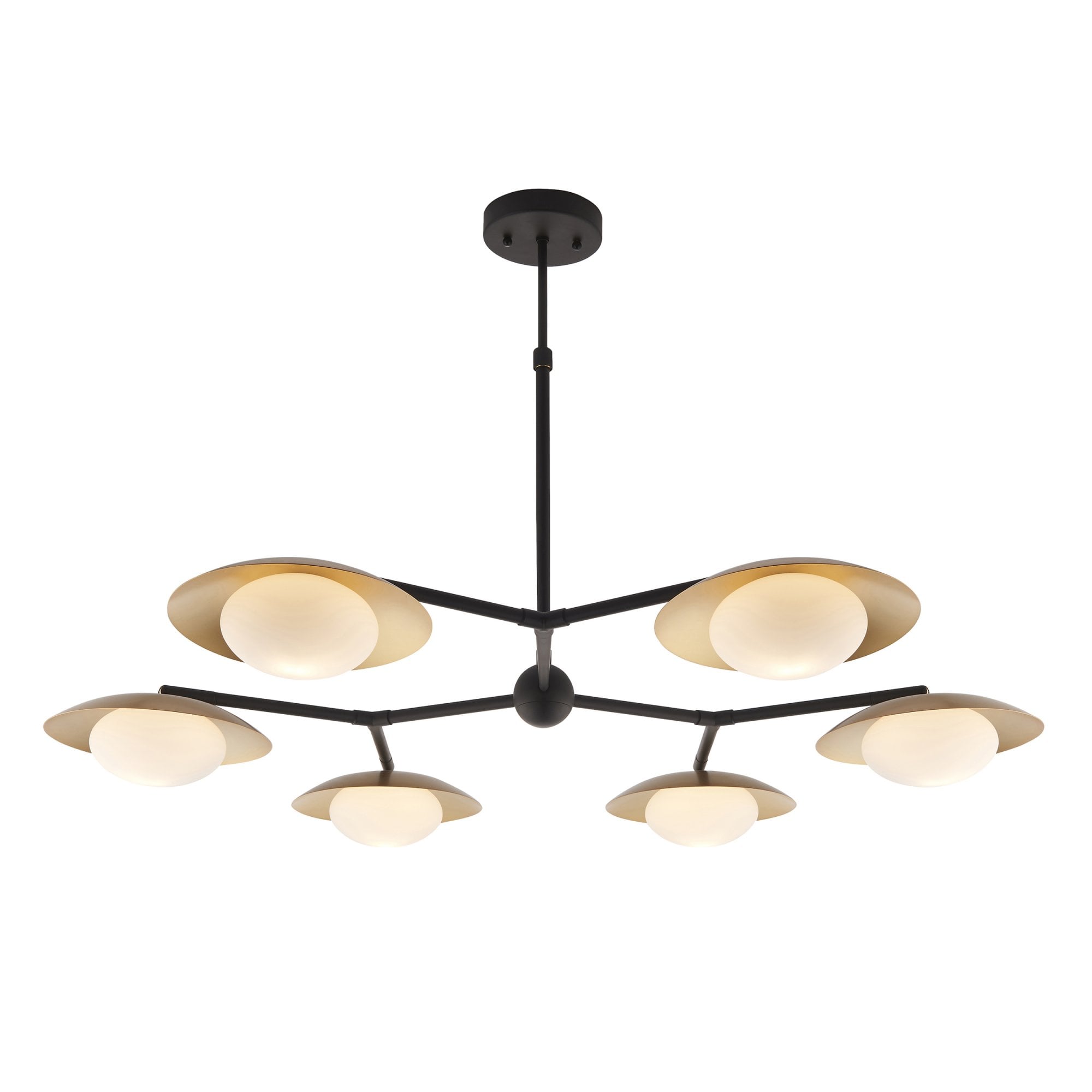 Utopia Planet 6 Light Pendant - Gold - 85cm Diameter