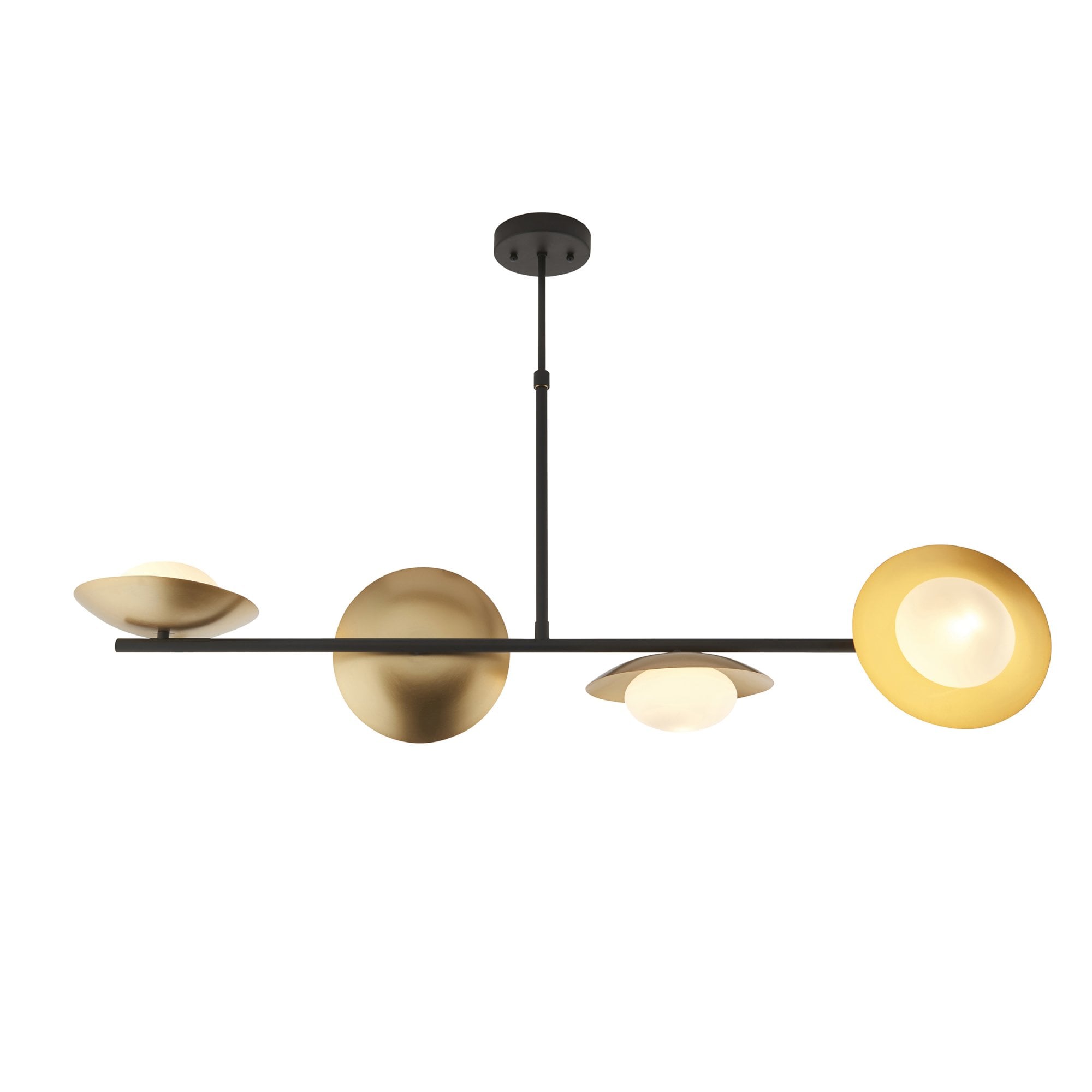 Utopia Planet 4 Light Linear Pendant - Gold