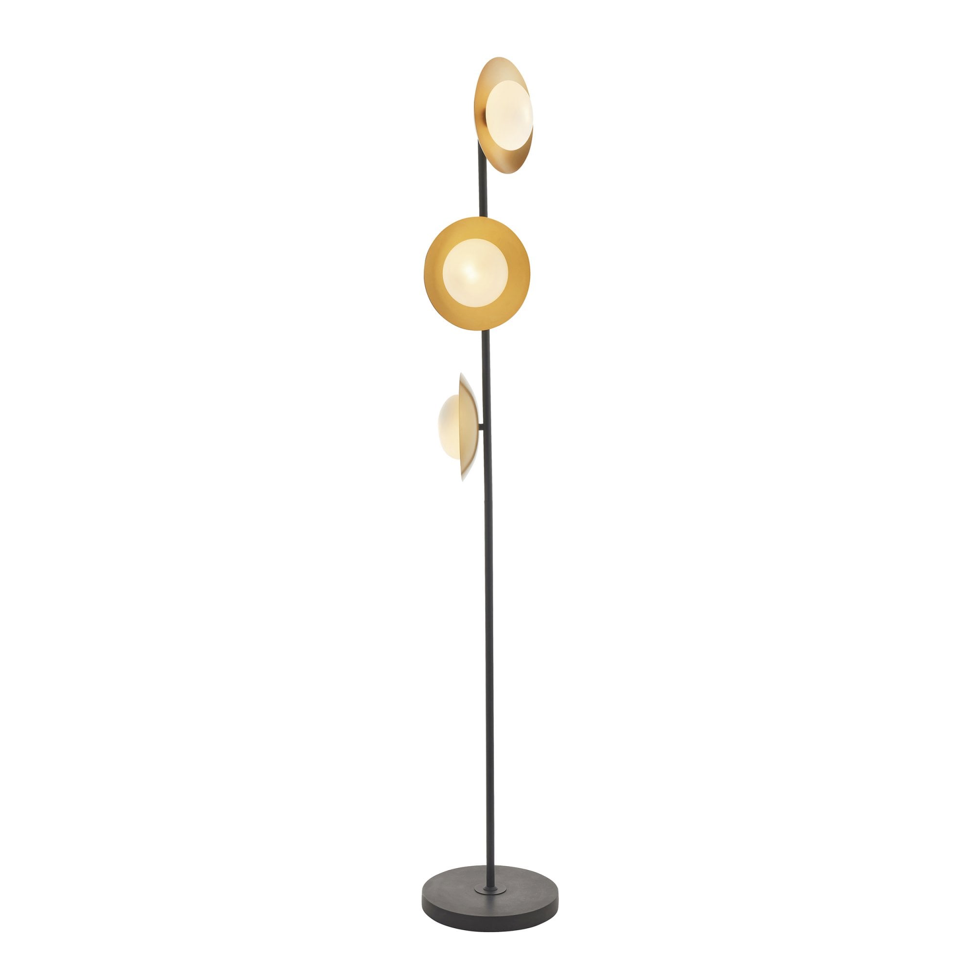 Utopia Planet 3 Light Floor Lamp - Gold
