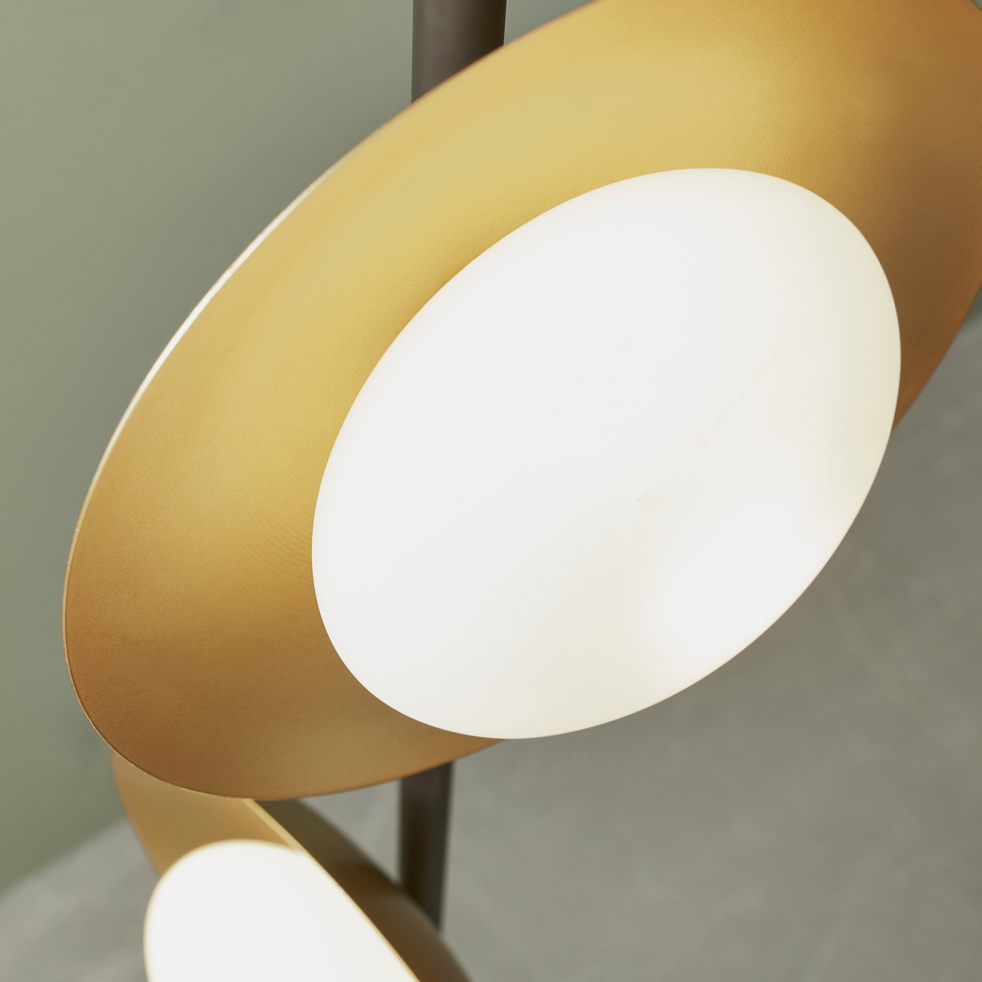 Utopia Planet 3 Light Floor Lamp - Gold