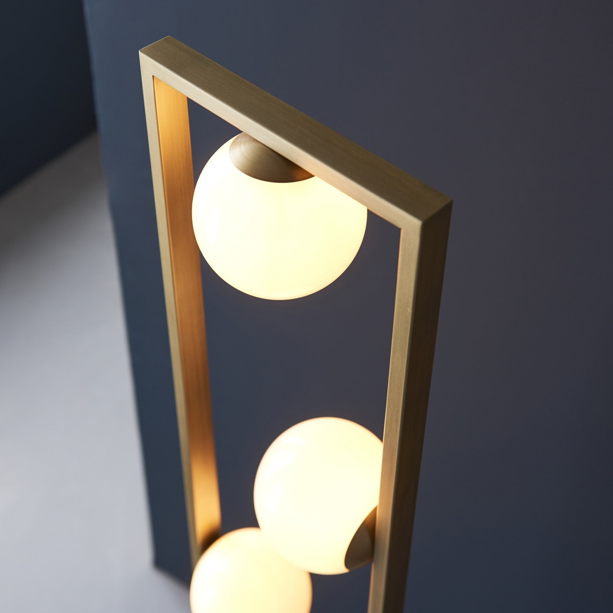 Endon Teo 3 Light Floor Lamp - Brushed Gold