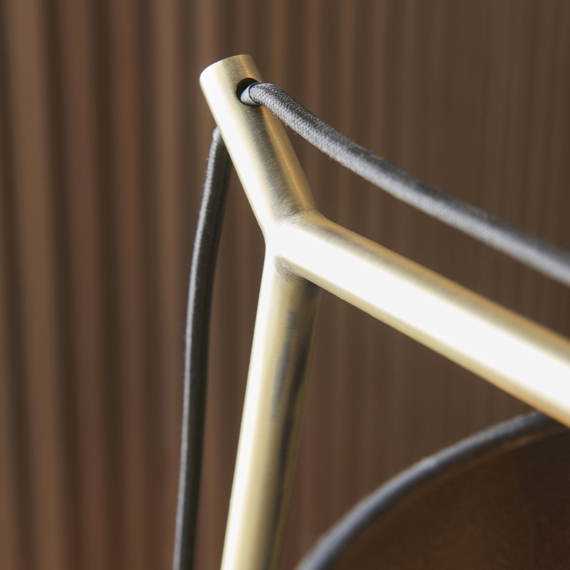 Endon Point Table Lamp - Matt Brass And Black Shade