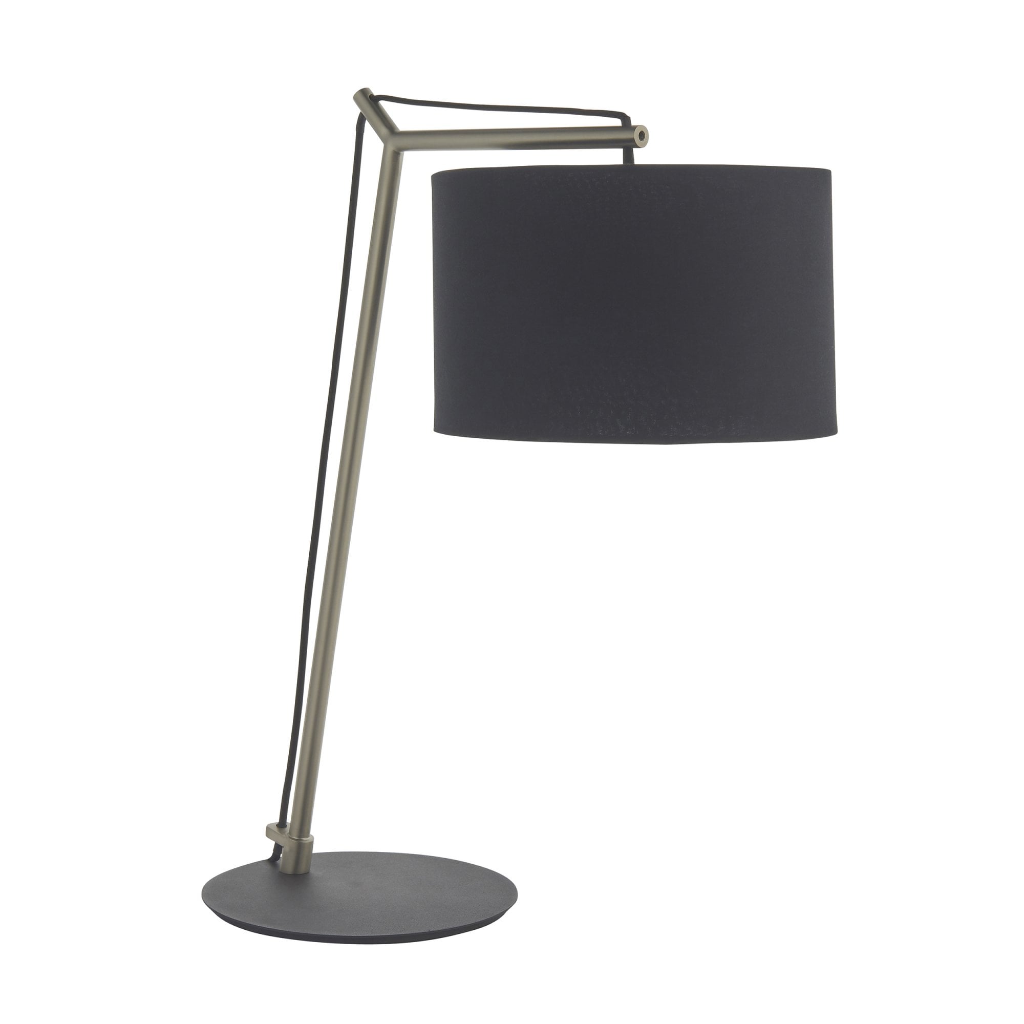 Endon Point Table Lamp - Matt Nickel And Black Shade