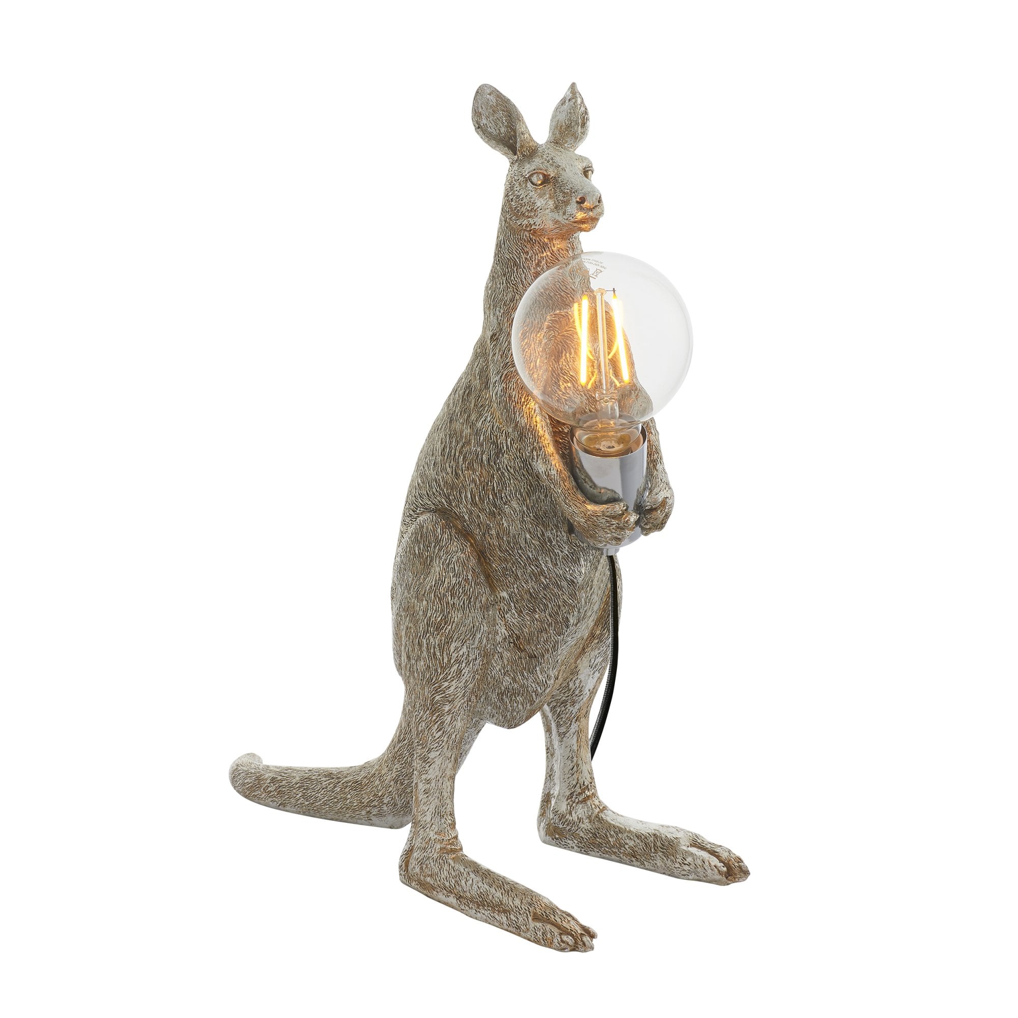 Endon Skippy The Kangaroo Table Lamp - Vintage Silver