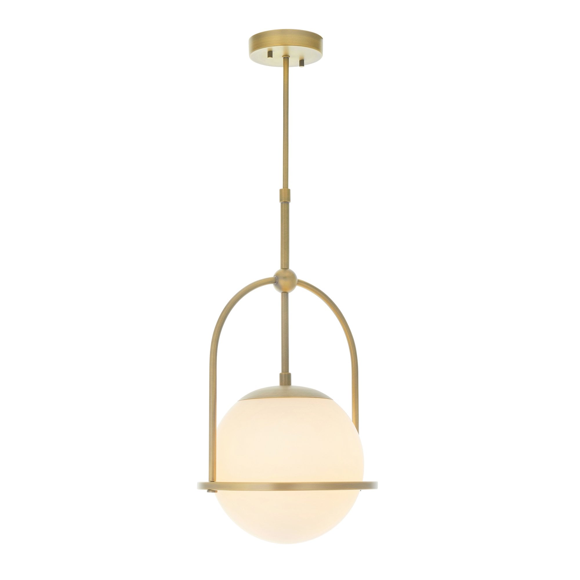 Utopia Sphere Single Pendant - Antique Brass