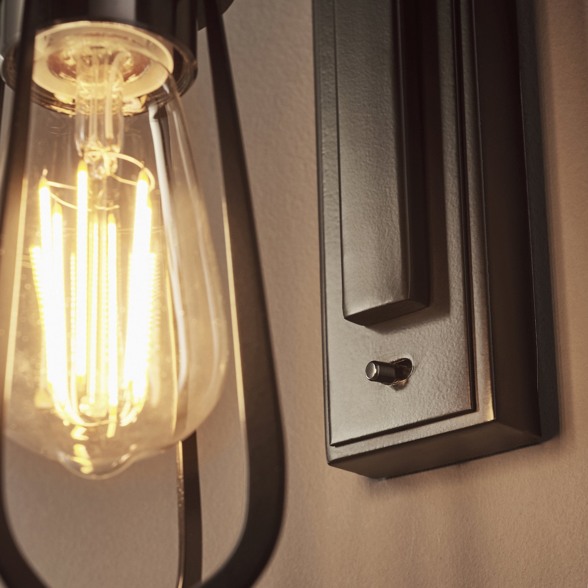 Endon Metallic Wall Light - Black Chrome