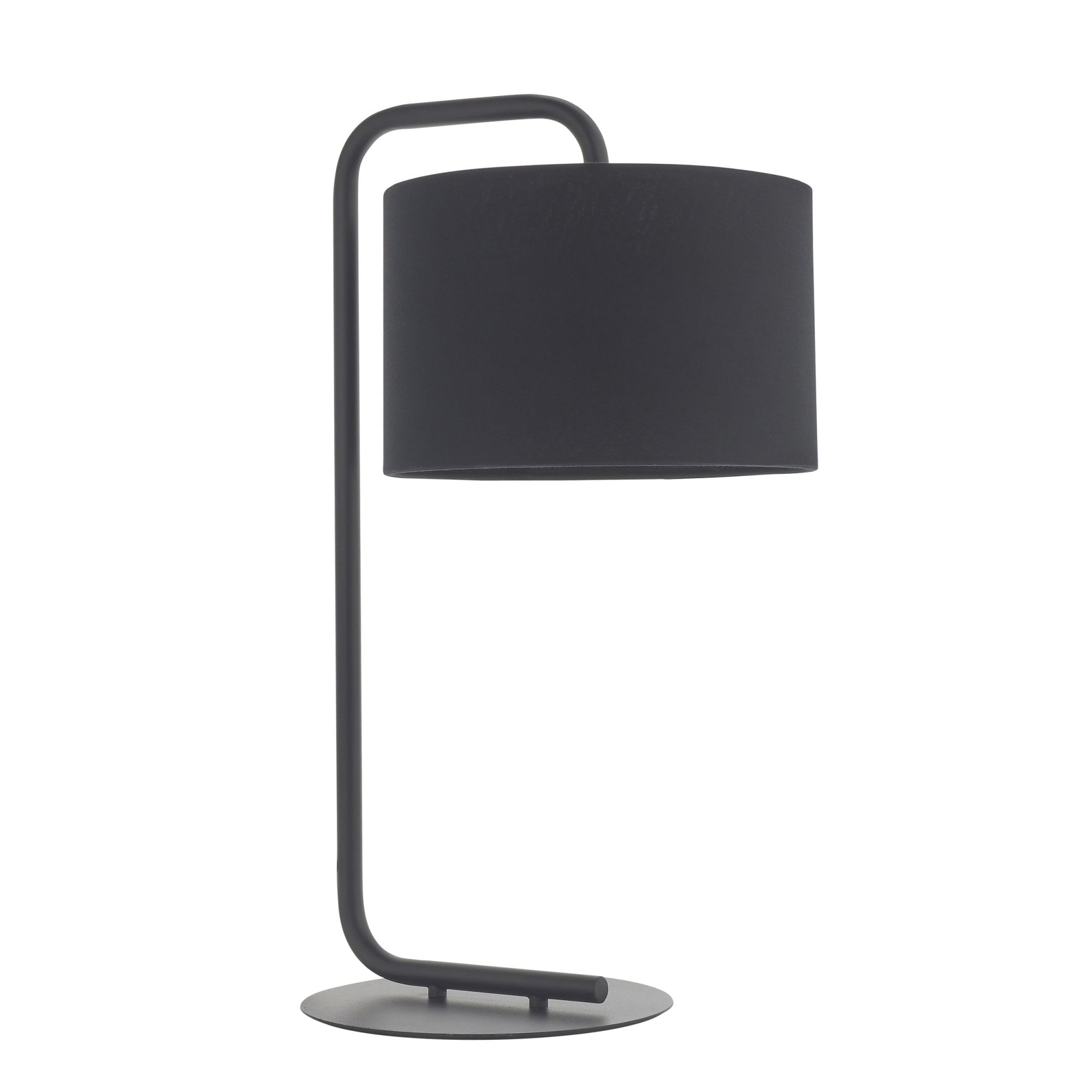 Endon The Modern Table Lamp - Satin Black With Black Shade