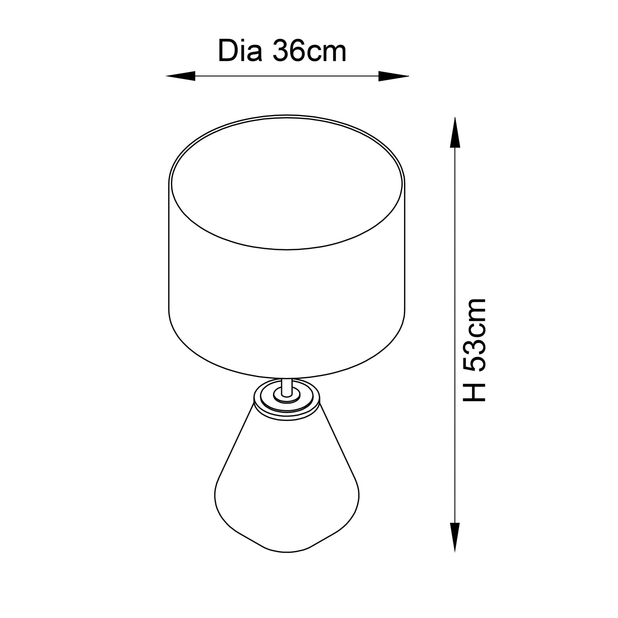 Utopia Stripe Table Lamp - Turquoise Glass And Gold Shade