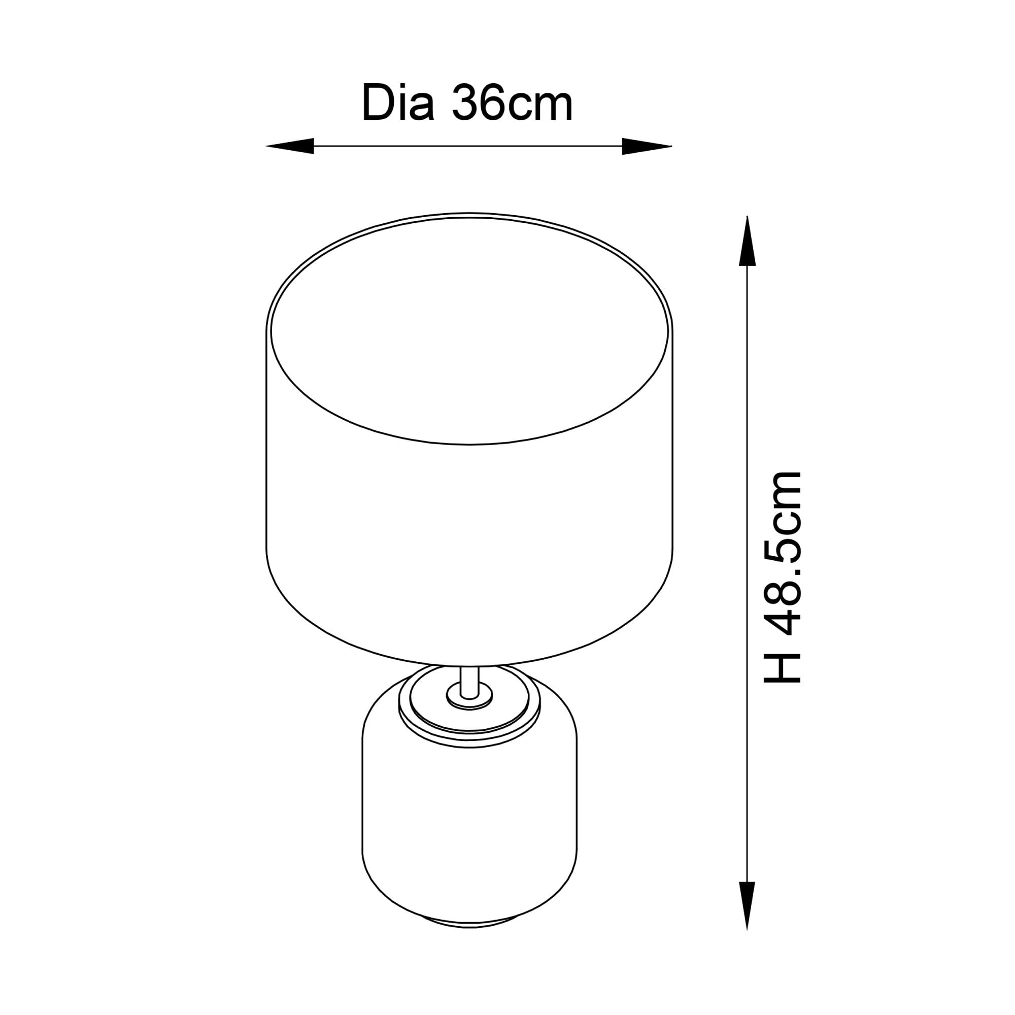 Utopia Speckle Table Lamp - Cobalt Glass And Gold Shade