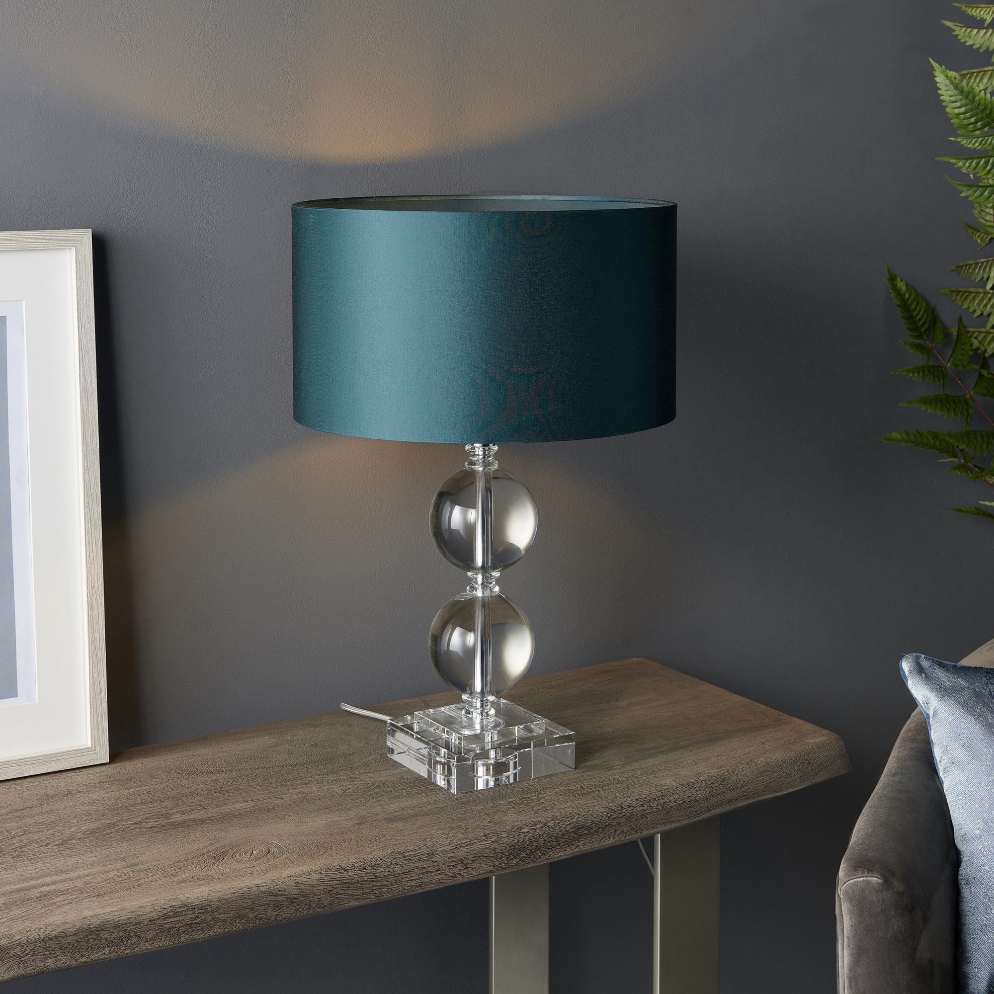 Endon Neptune Table Lamp - Clear Crystal Base Only - 43cm Tall
