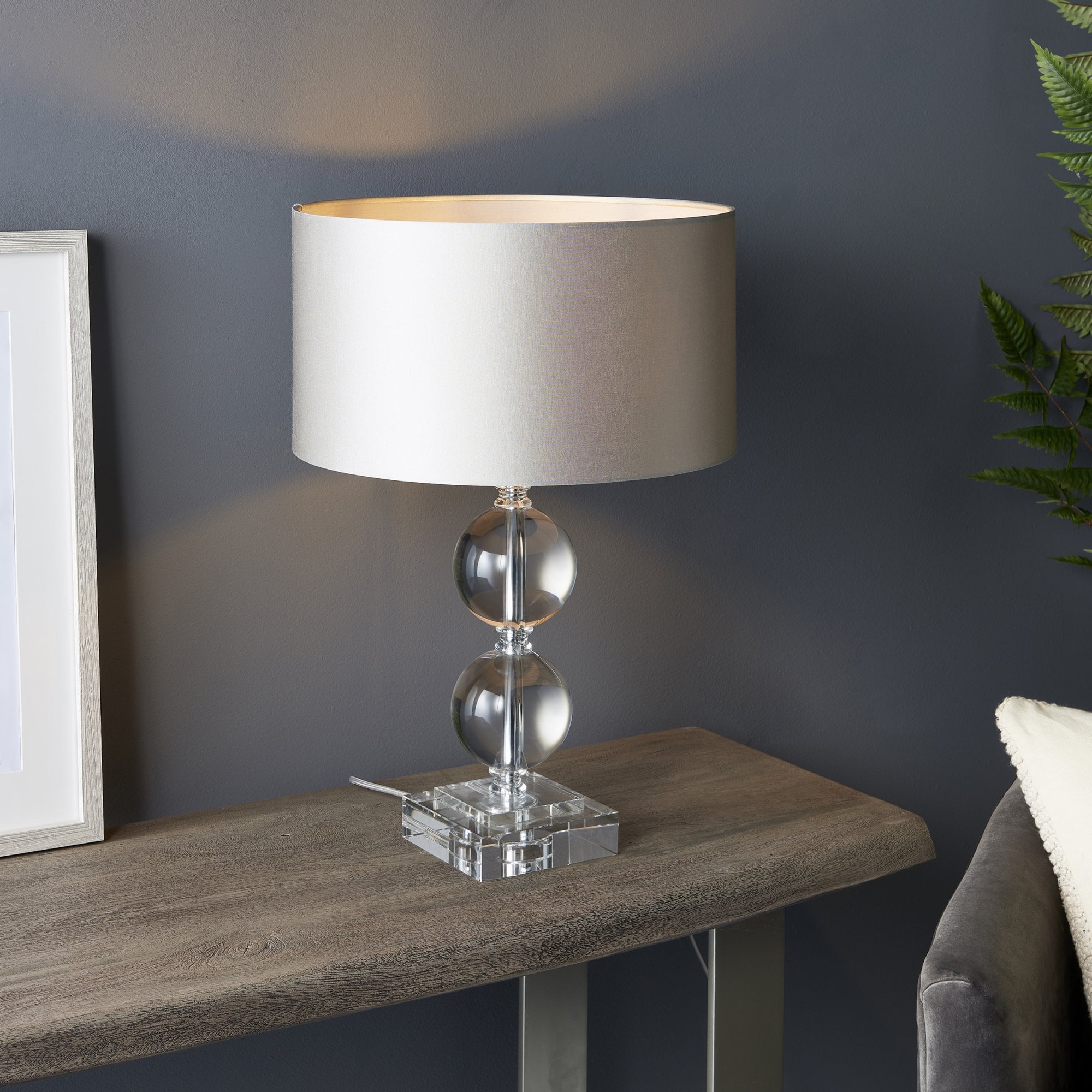 Endon Neptune Table Lamp - Clear Crystal Base Only - 43cm Tall