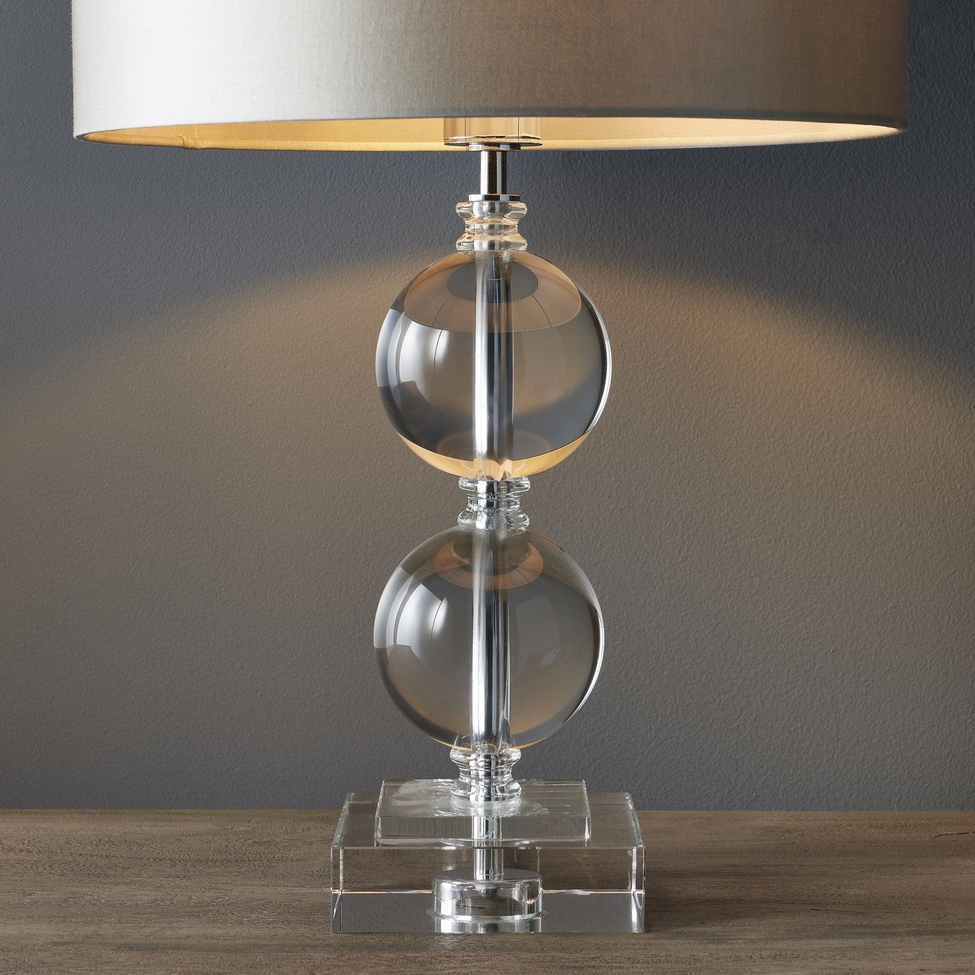 Endon Neptune Table Lamp - Clear Crystal Base Only - 43cm Tall