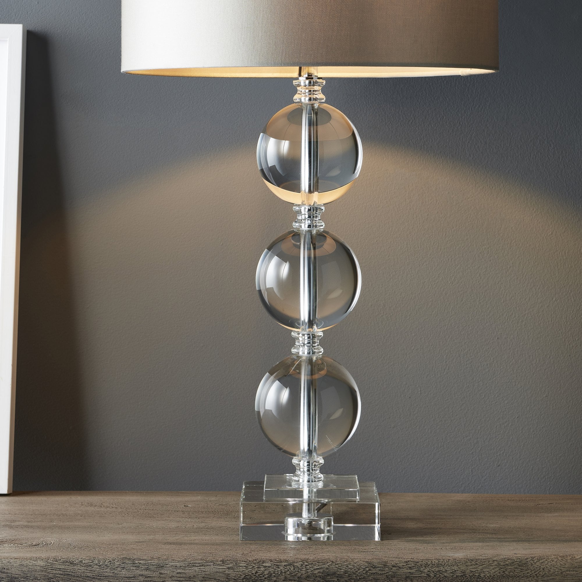 Endon Neptune Table Lamp - Clear Crystal - Base Only - 56cm Tall