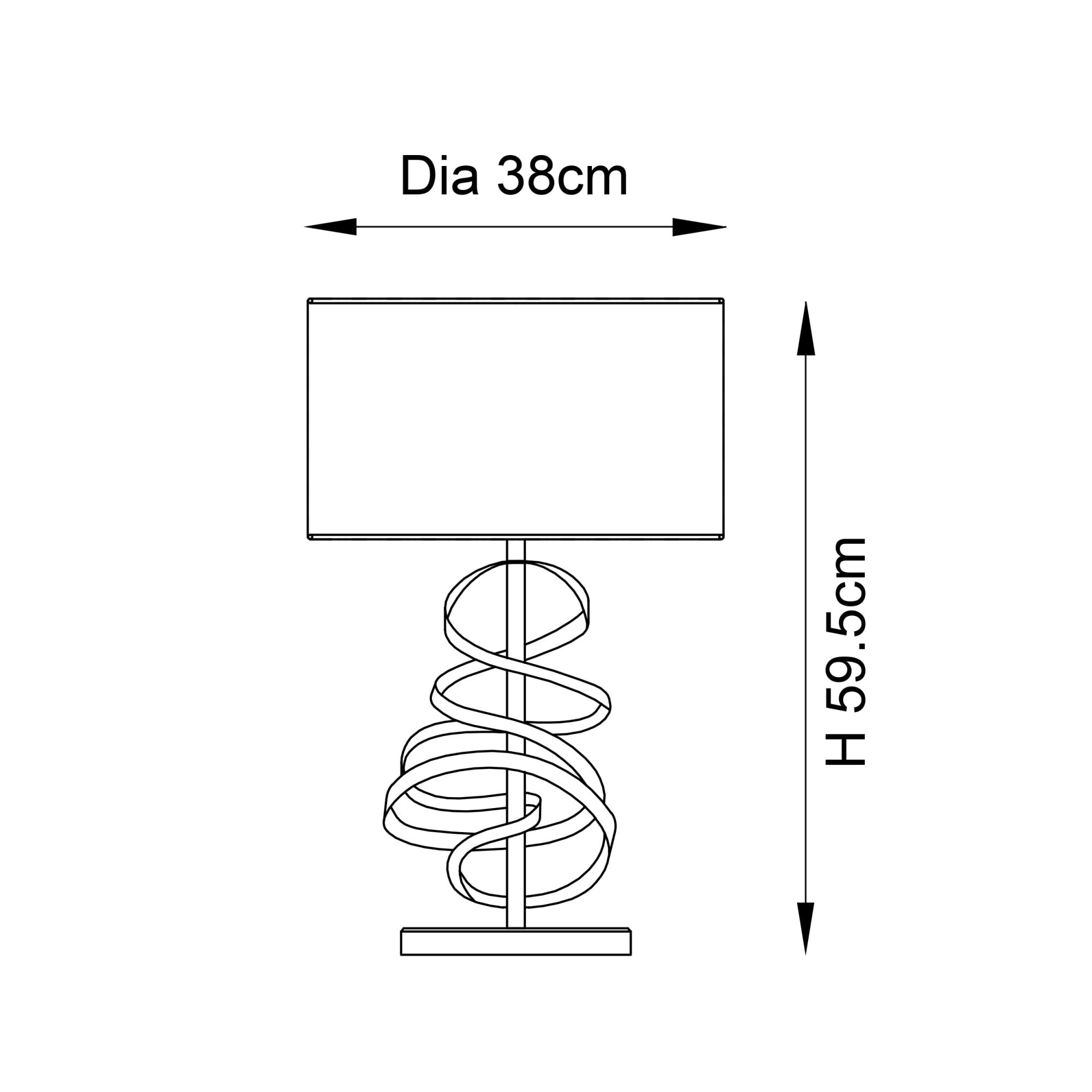Utopia Swirl Table Lamp - Gold And Ivory Shade