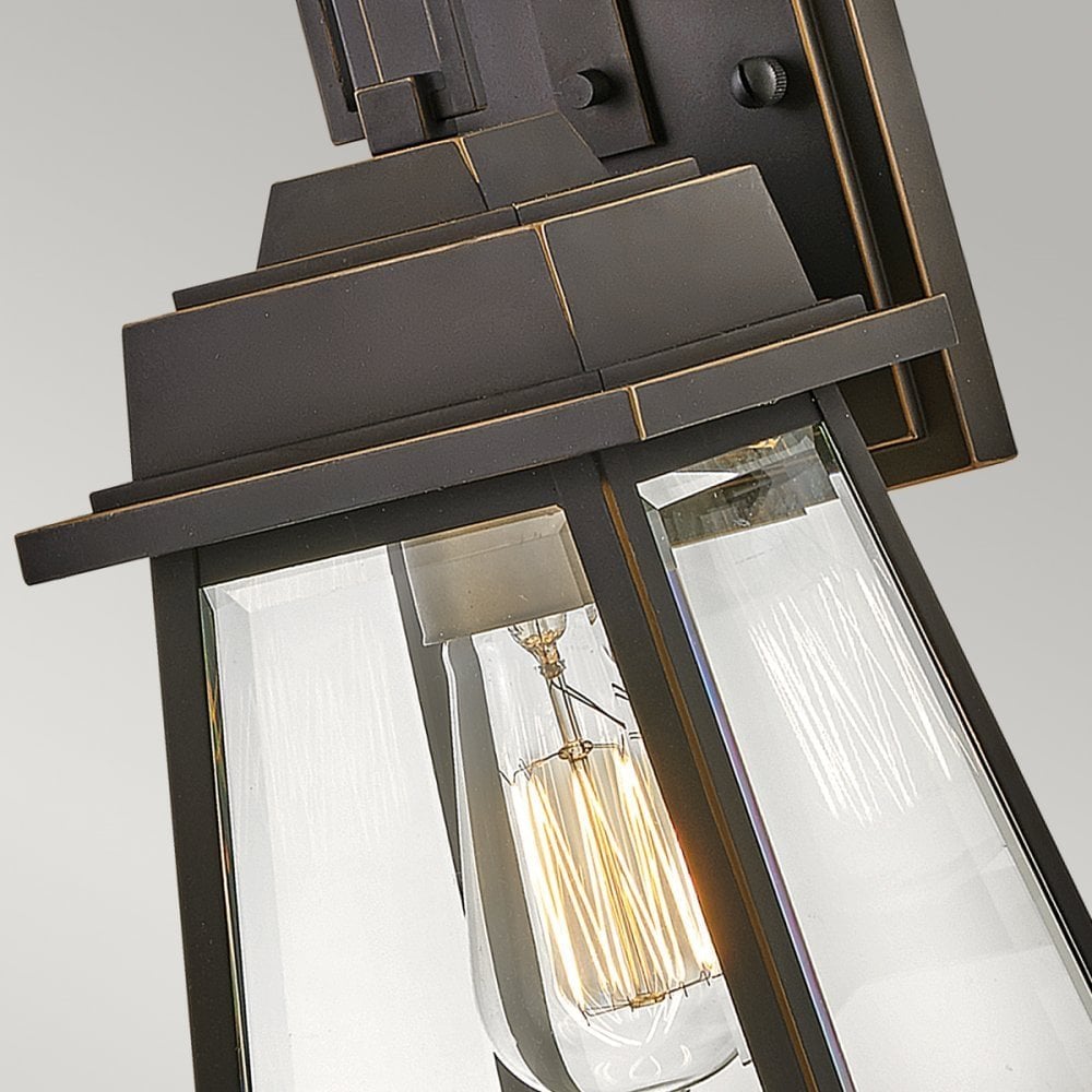 Hinkley Bainbridge Single Light Small Wall Lantern - Oil Rubbed Bronze & Heritage Brass