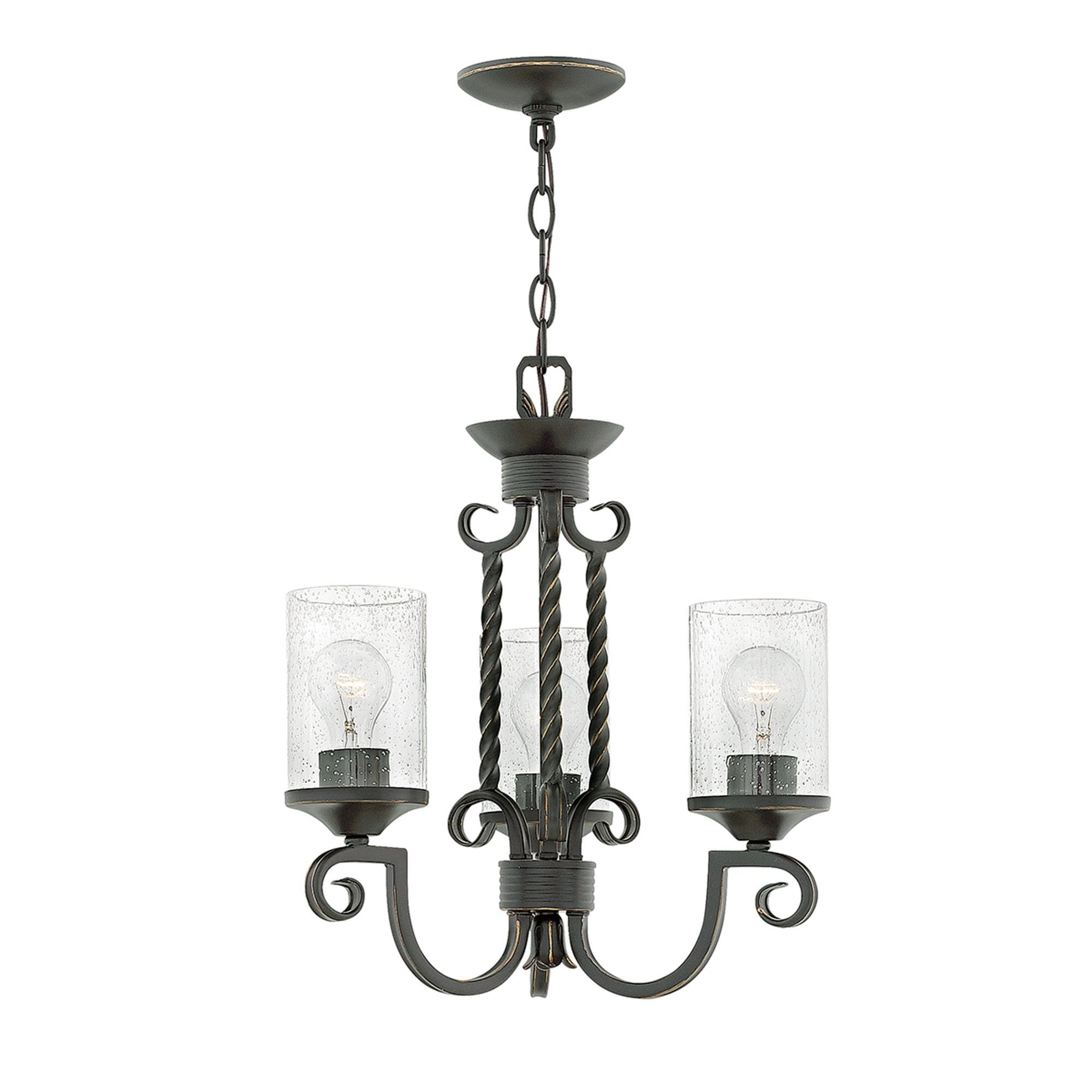 Hinkley Casa 3 Light Chandelier - Olde Black