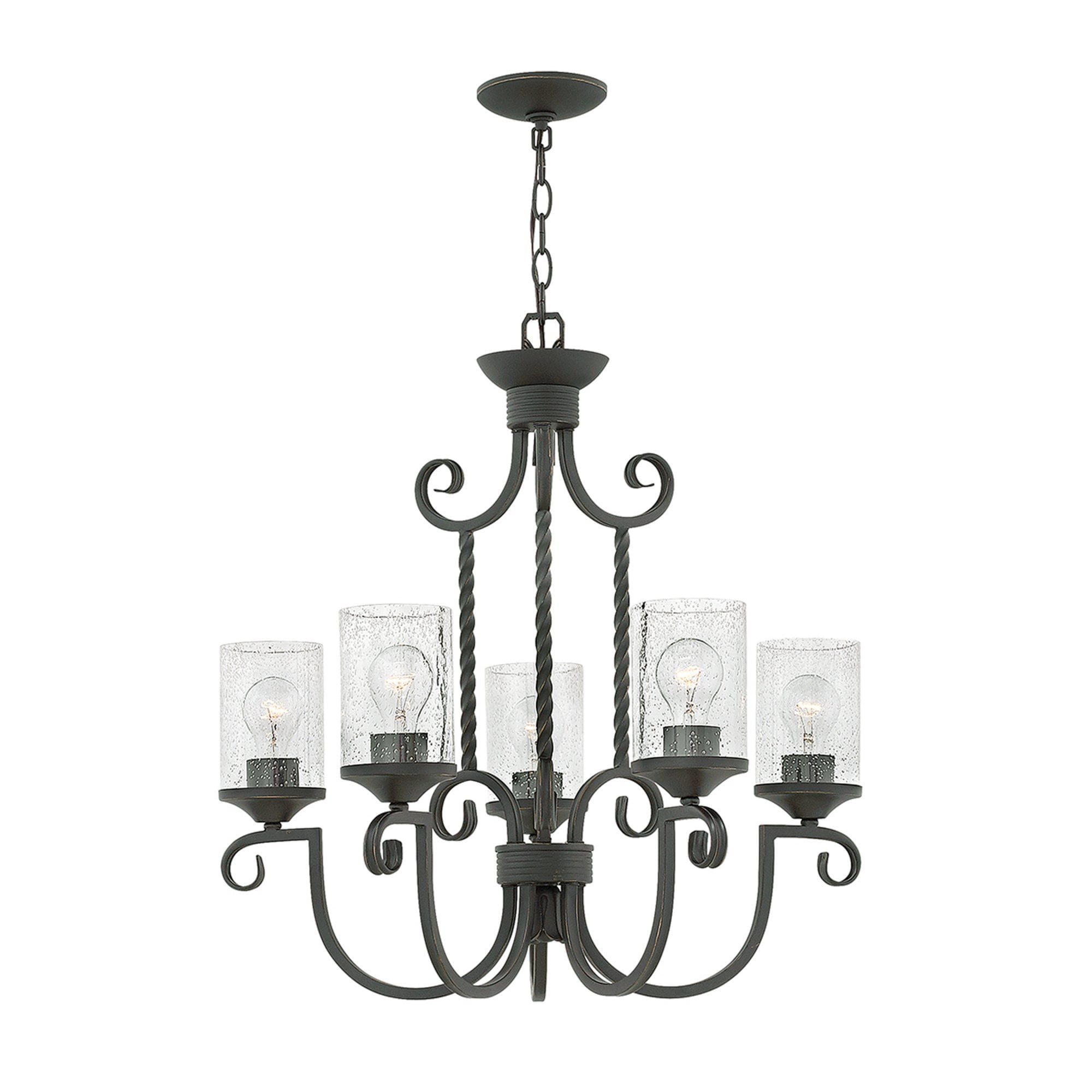 Hinkley Casa 5 Light Chandelier - Olde Black