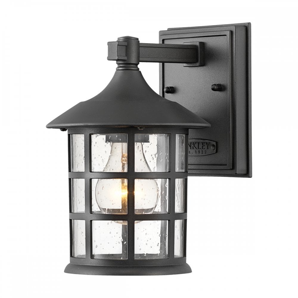 Hinkley Freeport Single Small Wall Lantern - Textured Black