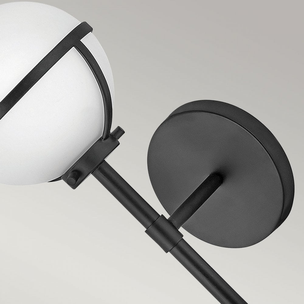 Hinkley Hollis Single Wall Light - Opal - Black