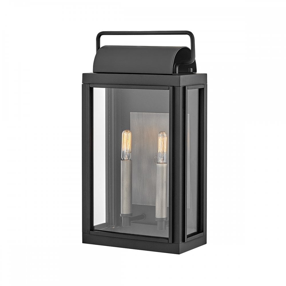 Hinkley Sag Harbor 2 Light Medium Wall Lantern - Black