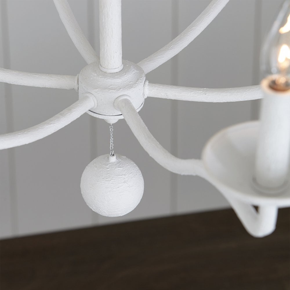 Feiss Annie 6 Light Chandelier - Plaster White