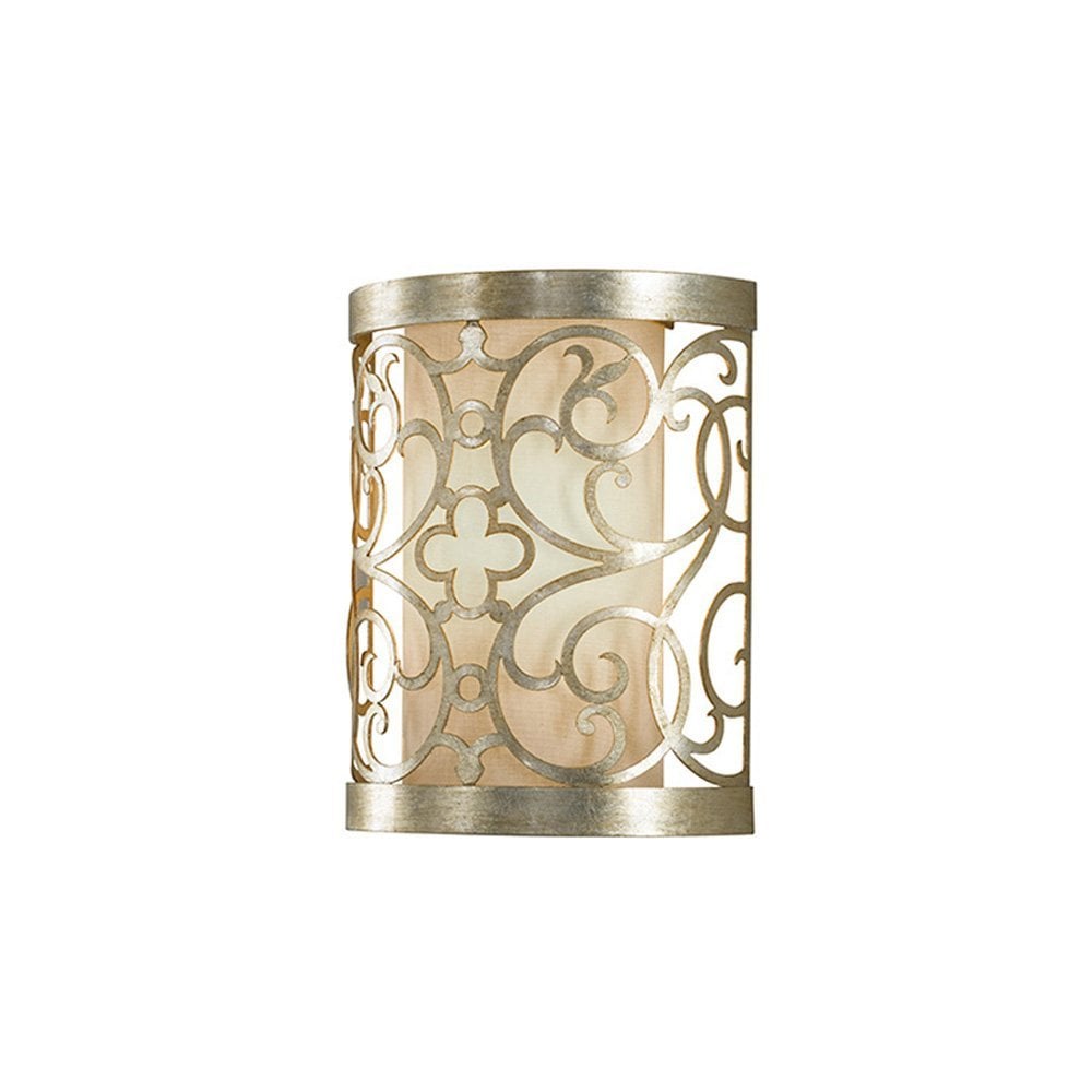 Feiss Arabesque Single Wall Light - Silver Leaf Patina