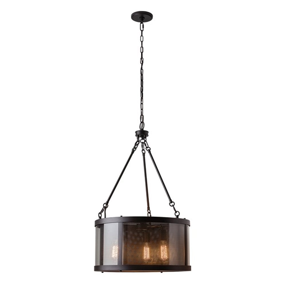 Feiss Bluffton 3 Light Pendant Oil Rubbed Bronze