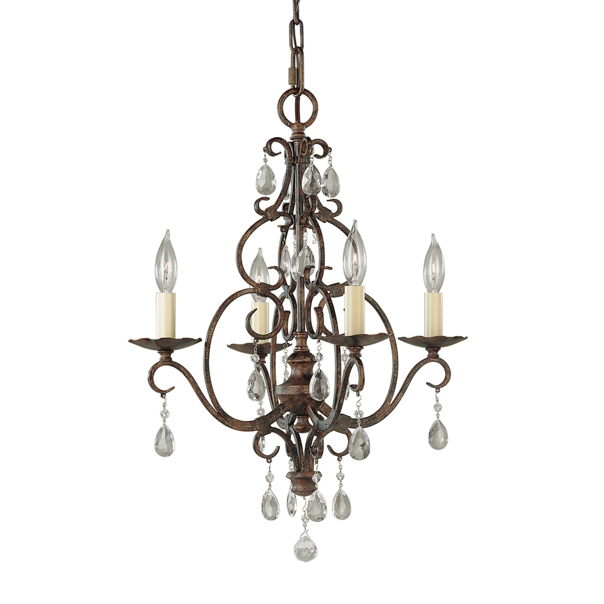 Feiss Chateau 4 Light Chandelier - Mocha Bronze