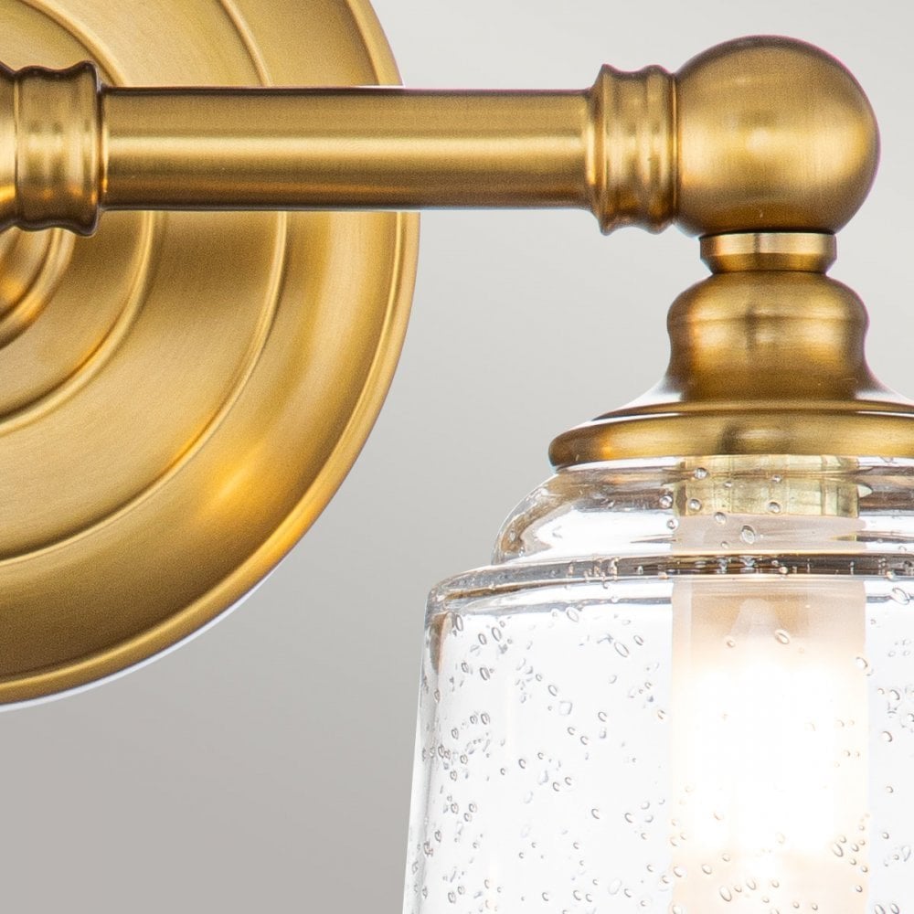 Feiss Huguenot Lake 2 Light Above Mirror Light - Burnished Brass