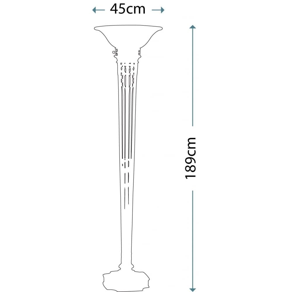 Feiss Opera Single Torchiere Floor Lamp - Firenze Gold