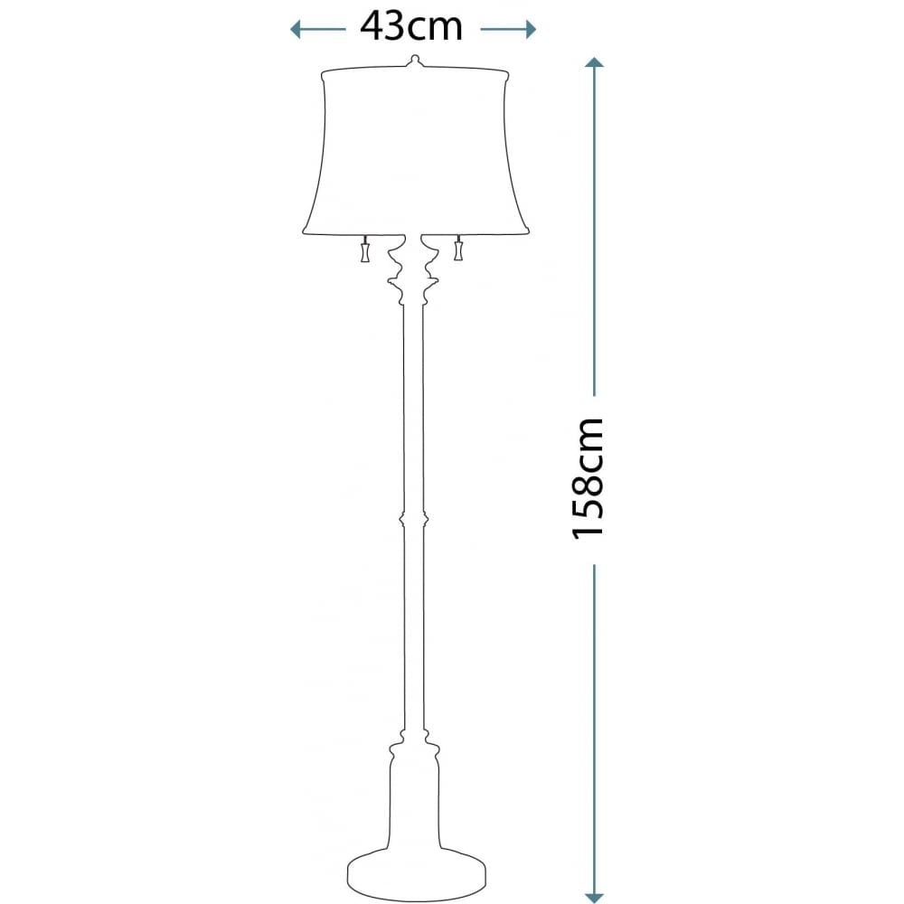 Feiss Stateroom 2 Light Floor Lamp - Antique Nickel