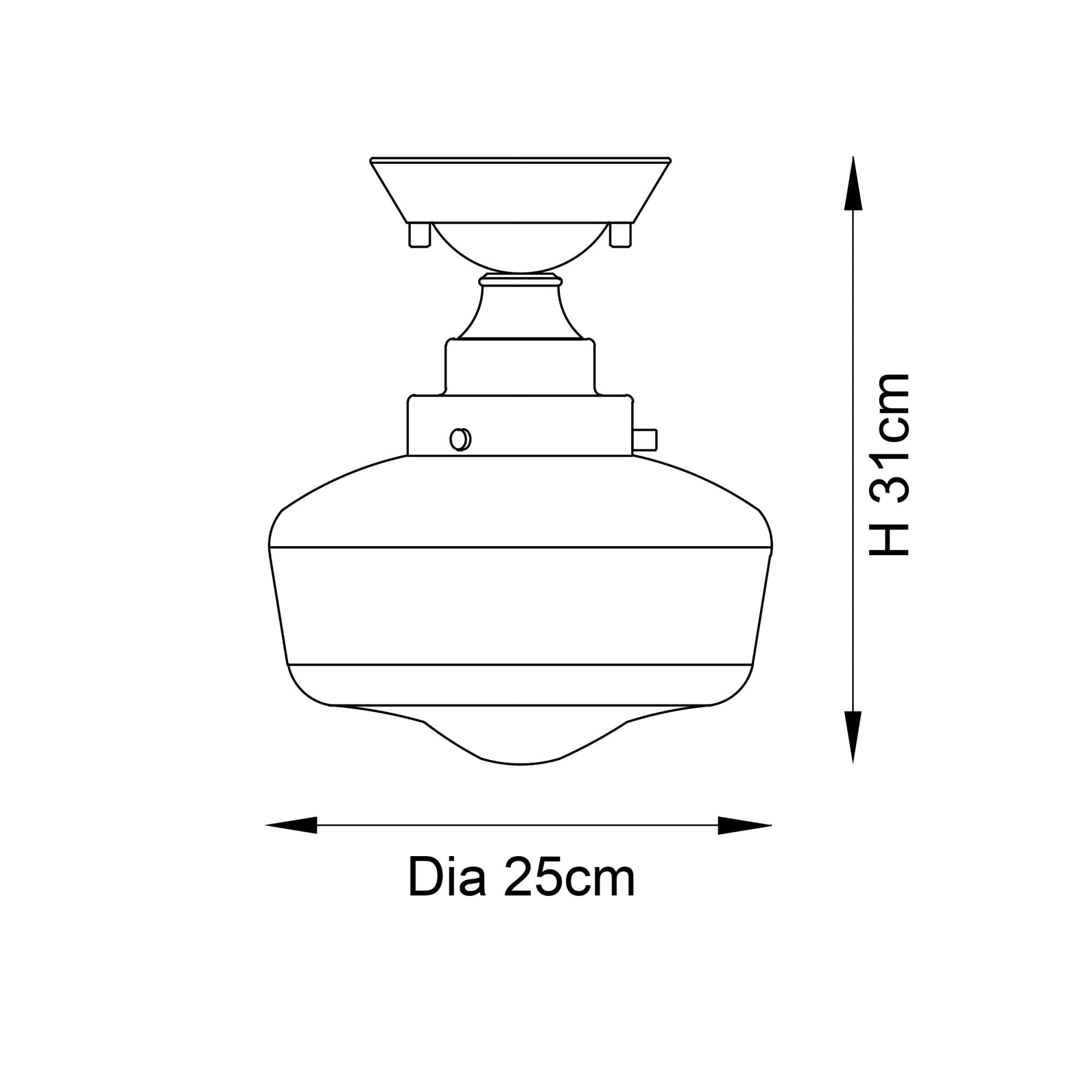Endon Camberley Semi Flush Ceiling Light - Bright Nickel With Clear Glass