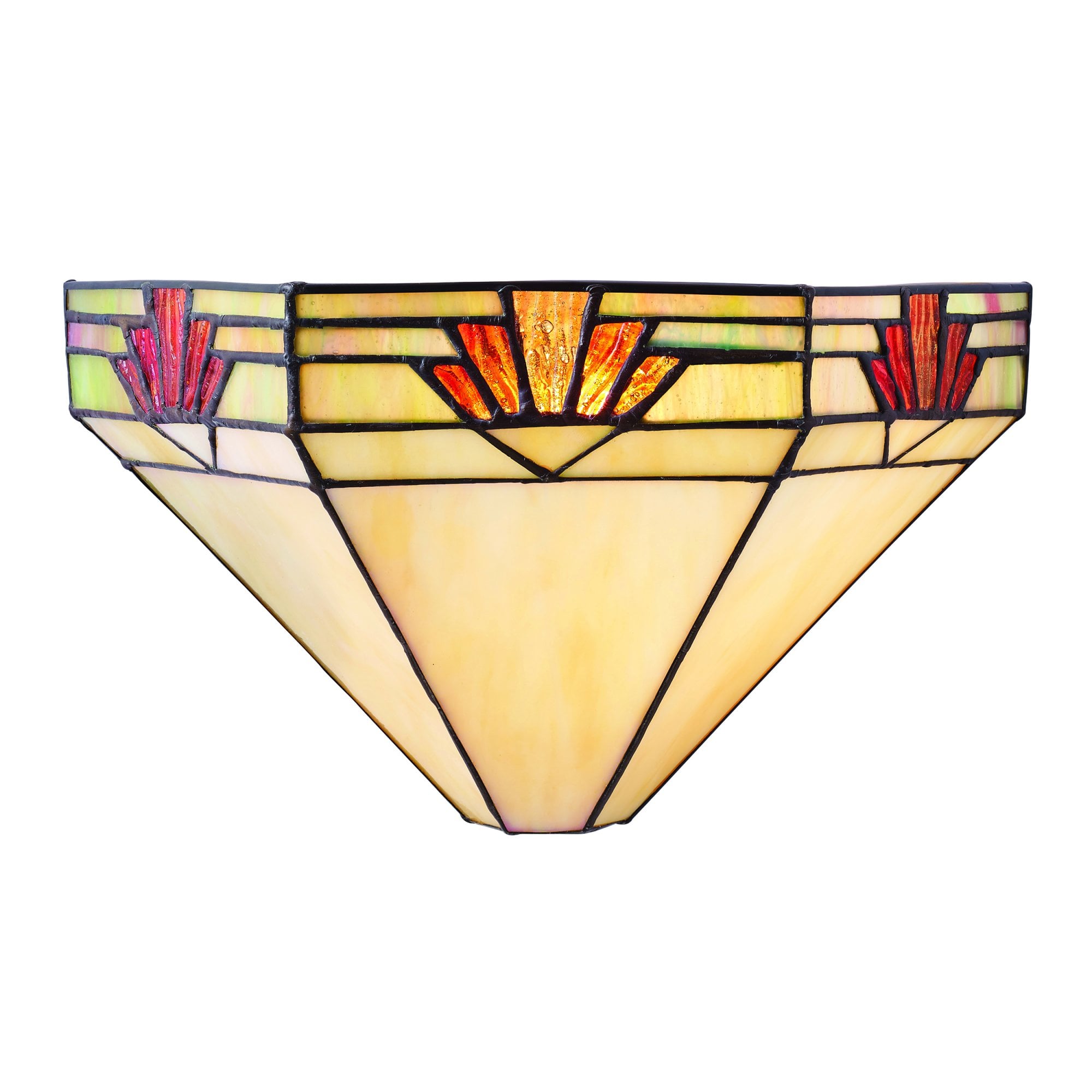 Interiors 1900 Nevada Wall Fitting - Tiffany Glass