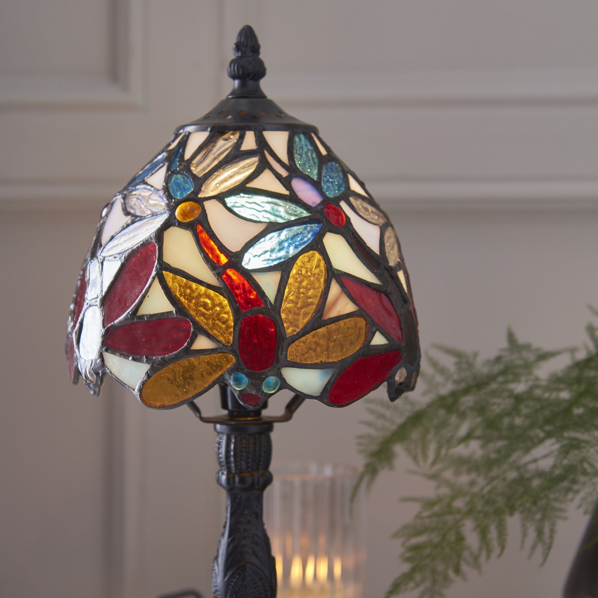 Interiors 1900 Lorette Mini Table Lamp - Tiffany Glass