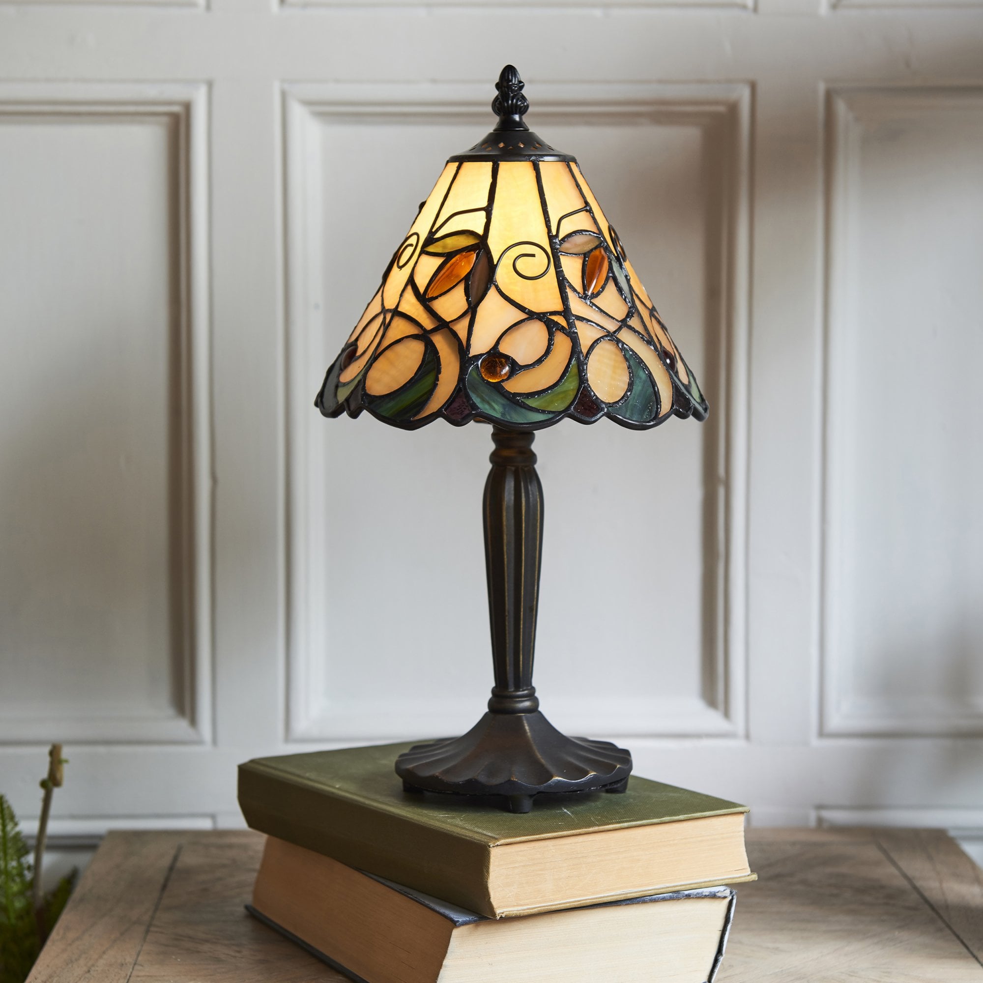 Interiors 1900 Jamelia Mini Table Lamp - Tiffany Glass