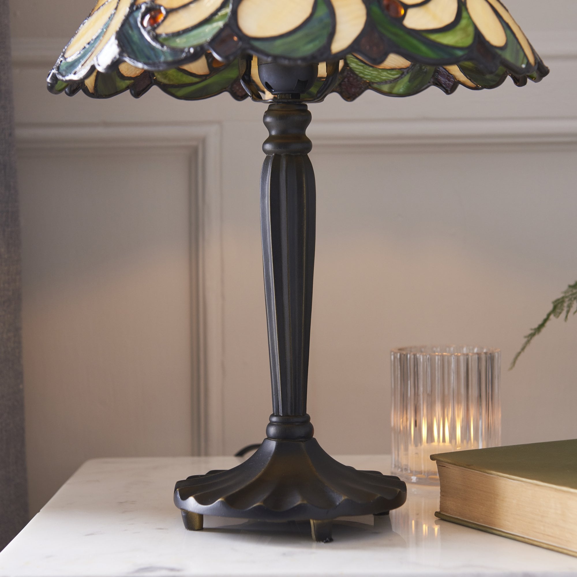 Interiors 1900 Jamelia Small Table Lamp - Tiffany Glass