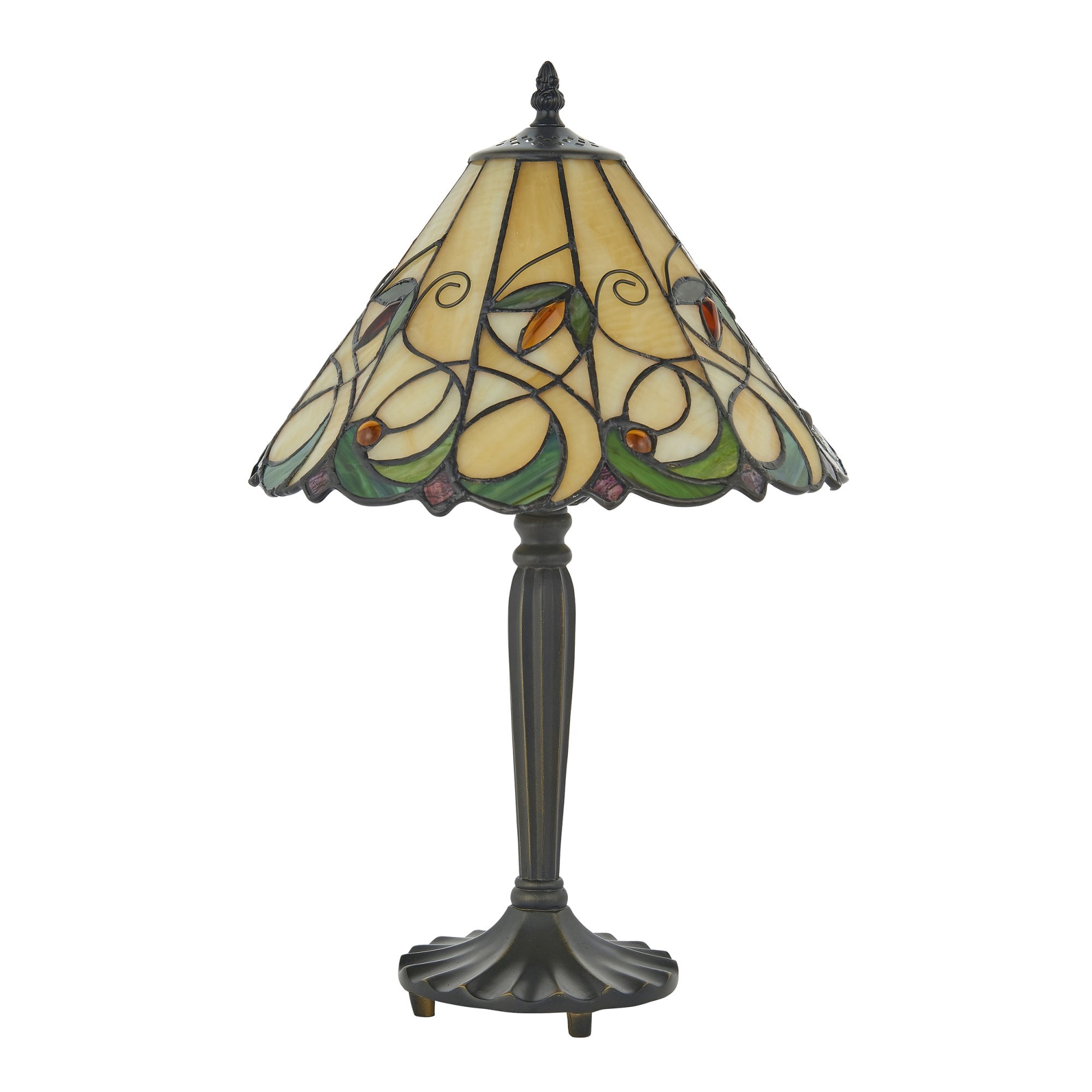 Interiors 1900 Jamelia Small Table Lamp - Tiffany Glass