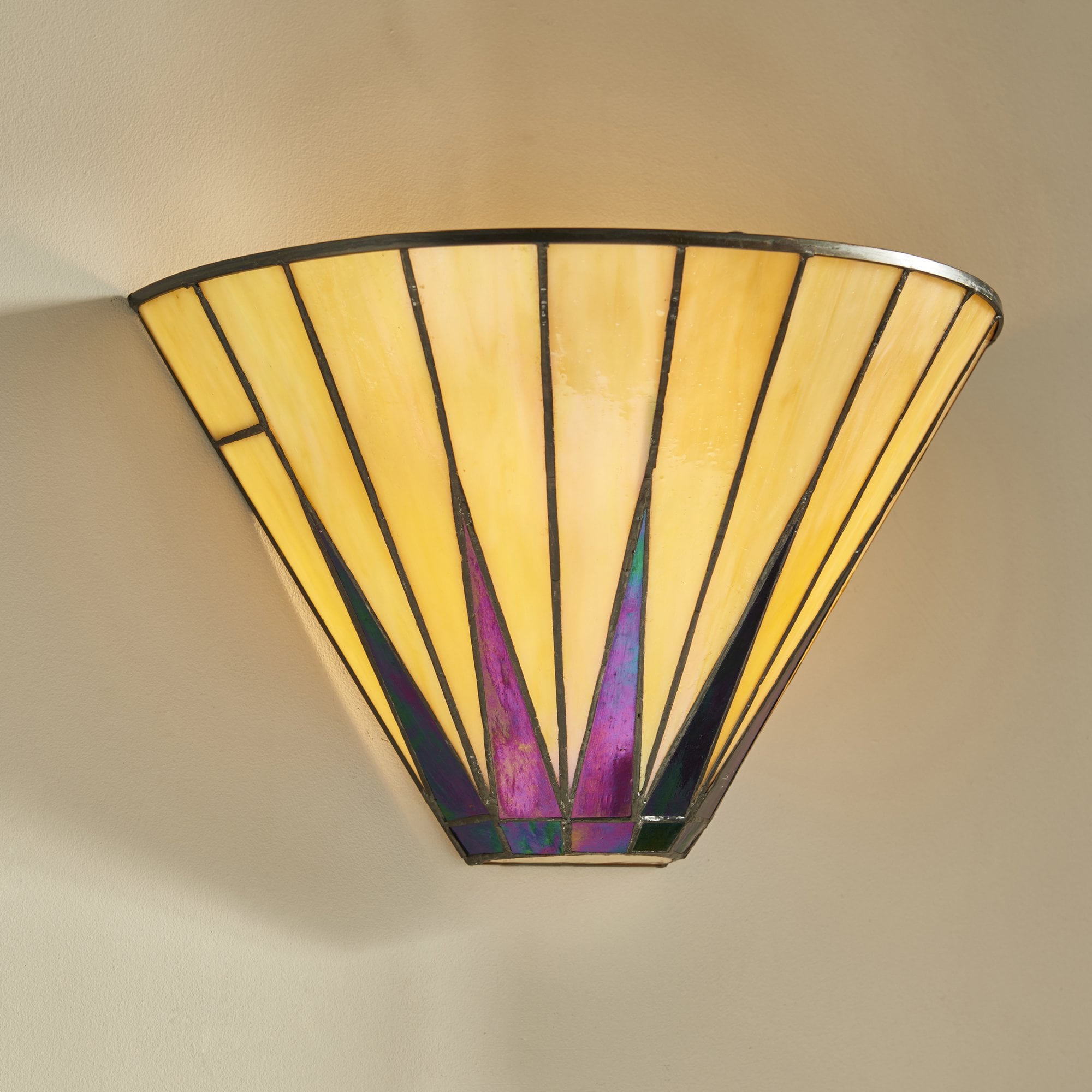 Interiors 1900 Dark Star Wall Fitting - Tiffany Glass